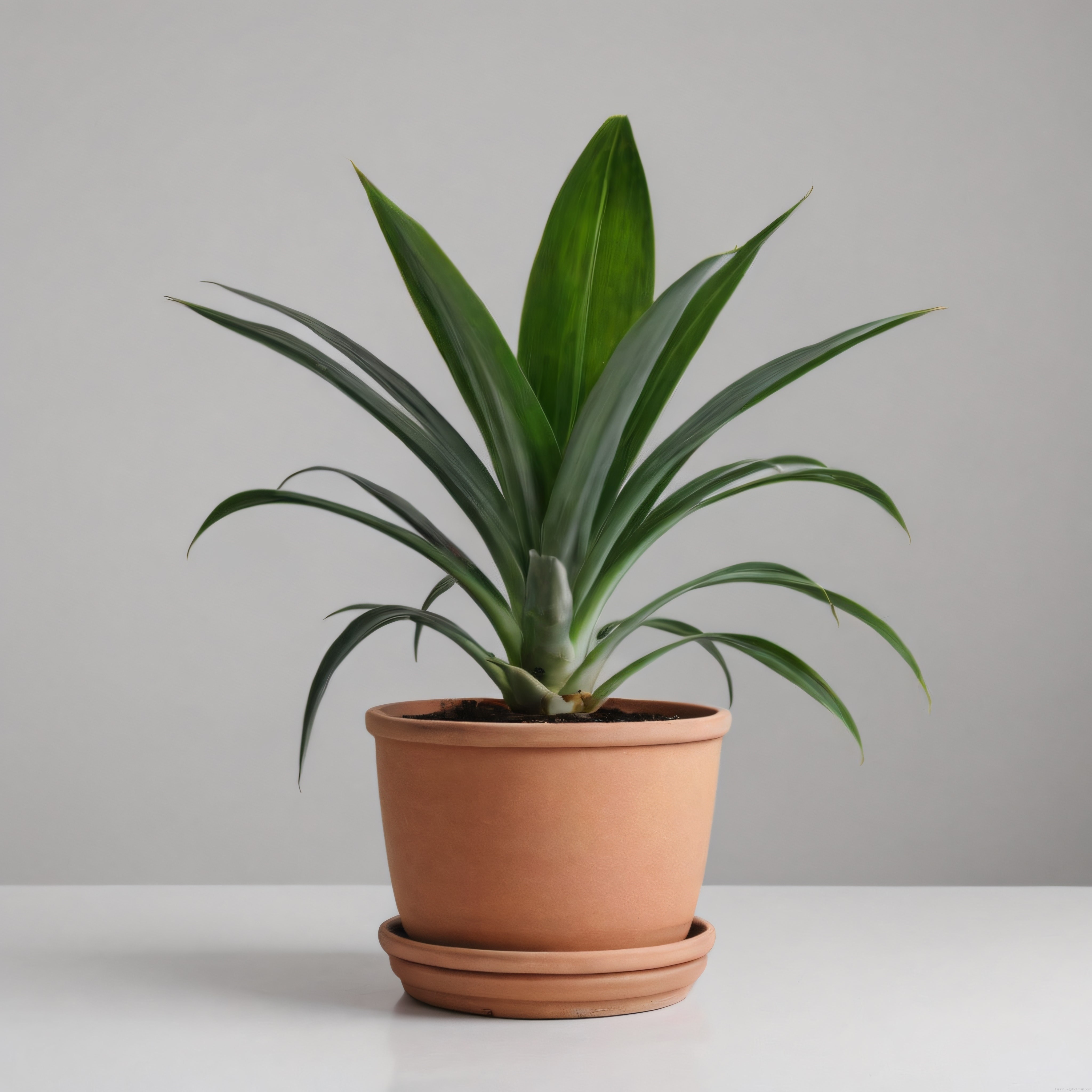 Terracotta Saksıda Yucca Bitkisi ile Sade ve Modern İç Mekan Dekoru
