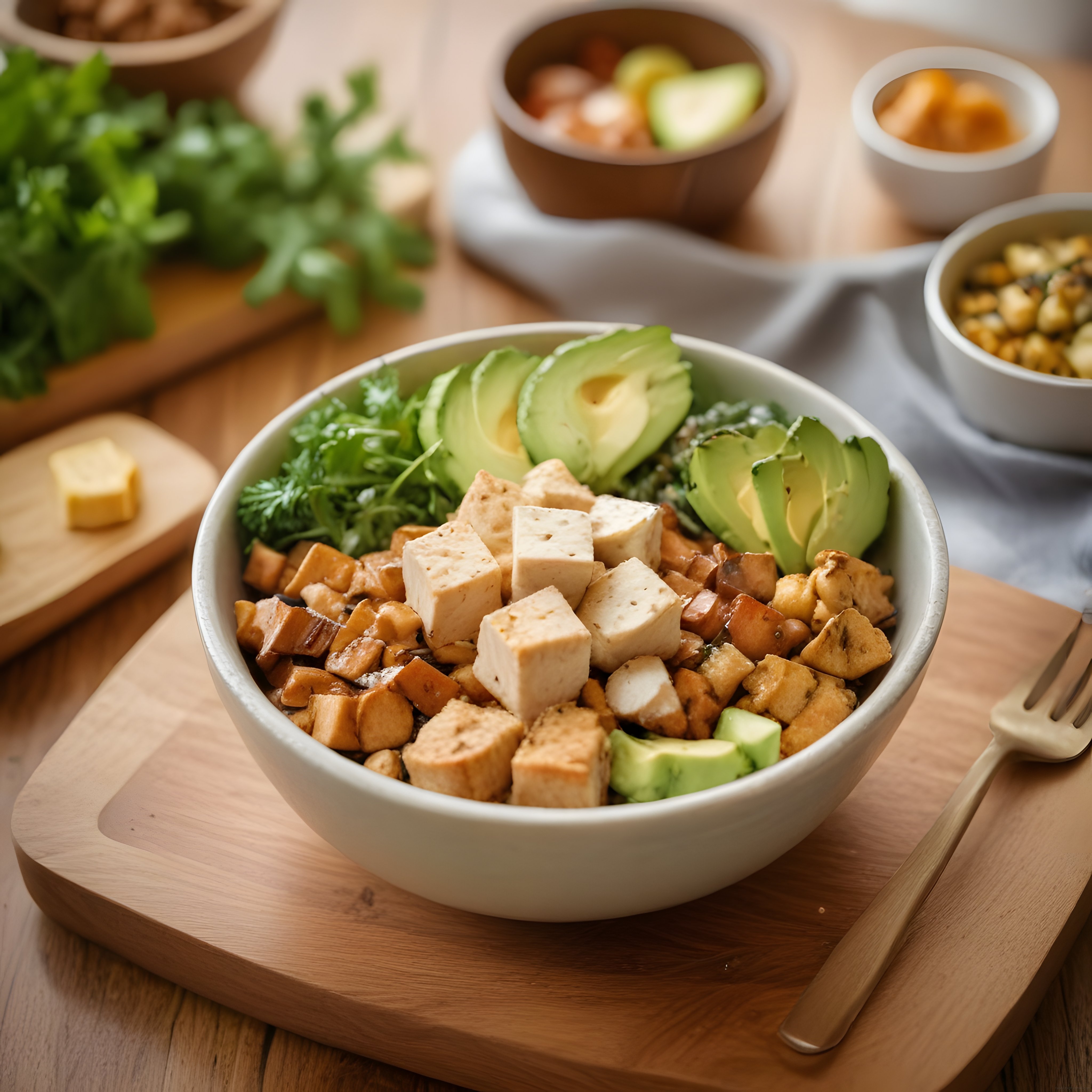 Tofu Mantar ve Avokadolu Besleyici Vegan Bowl: Sağlıklı ve Lezzetli Bir Öğün
