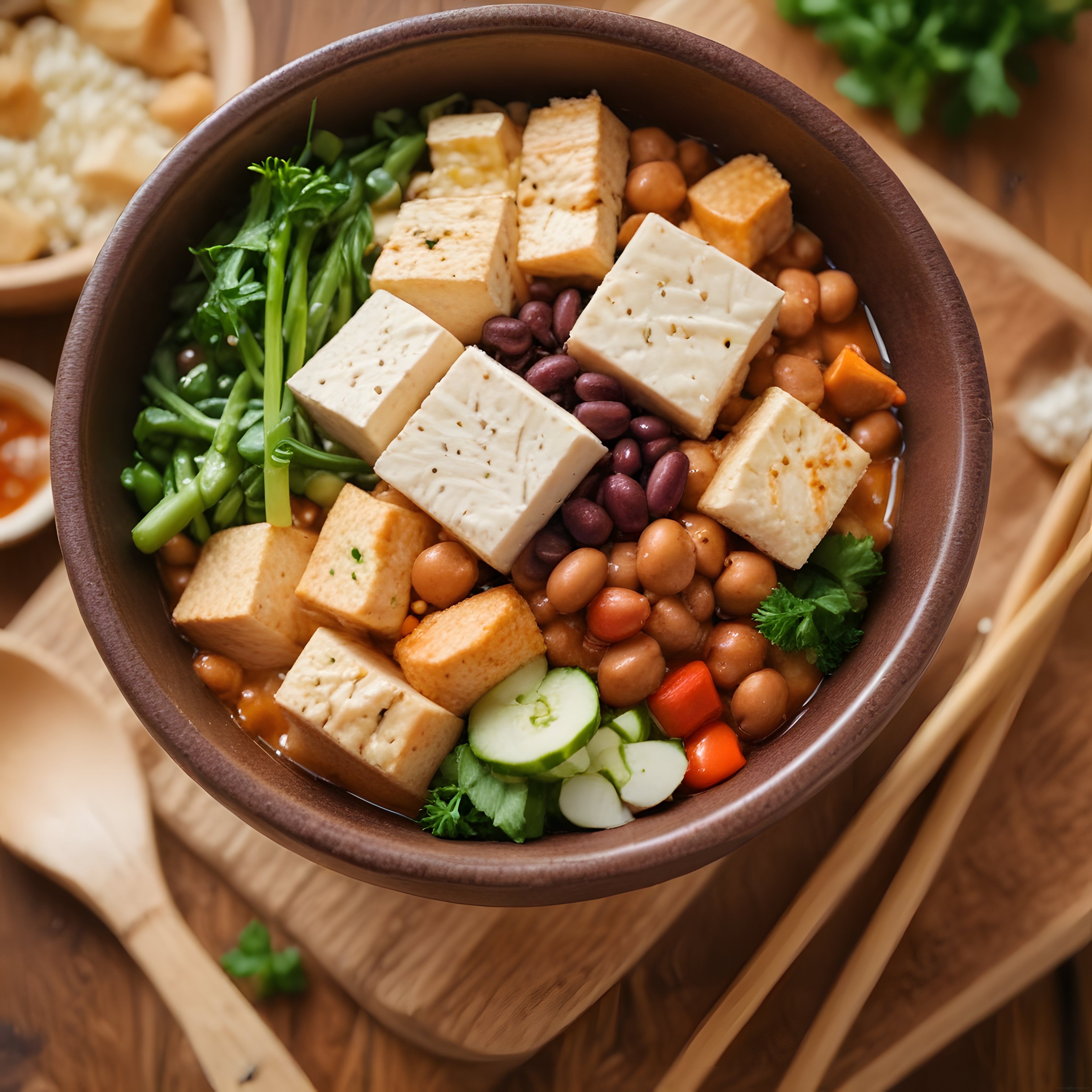 Tofu ve Bakliyatlı Vegan Besleyici Kase: Sağlıklı, Renkli ve Lezzetli