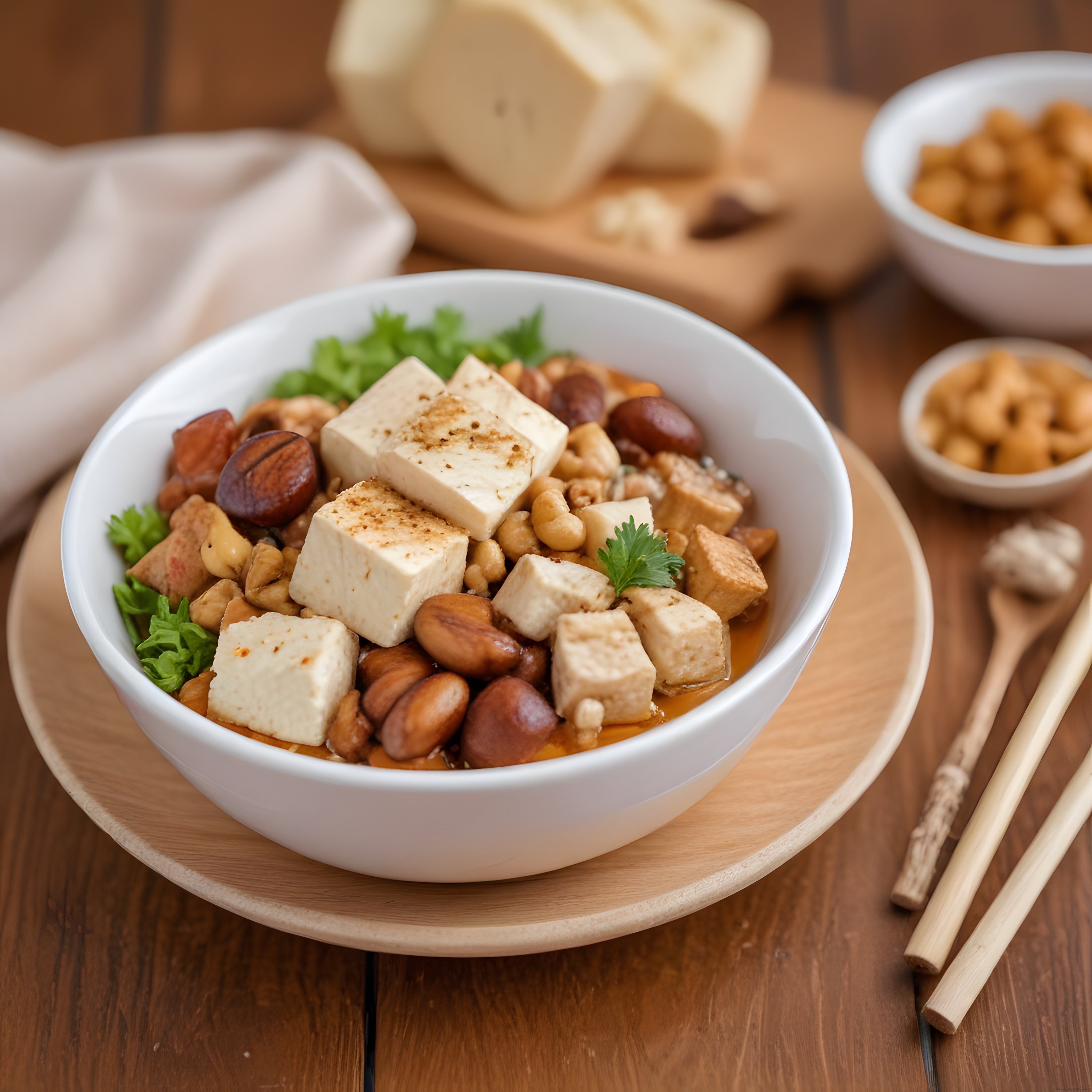 Tofu ve Fasulyeli Besleyici Vegan Kase: Sağlıklı Bitkisel Öğün Fikri