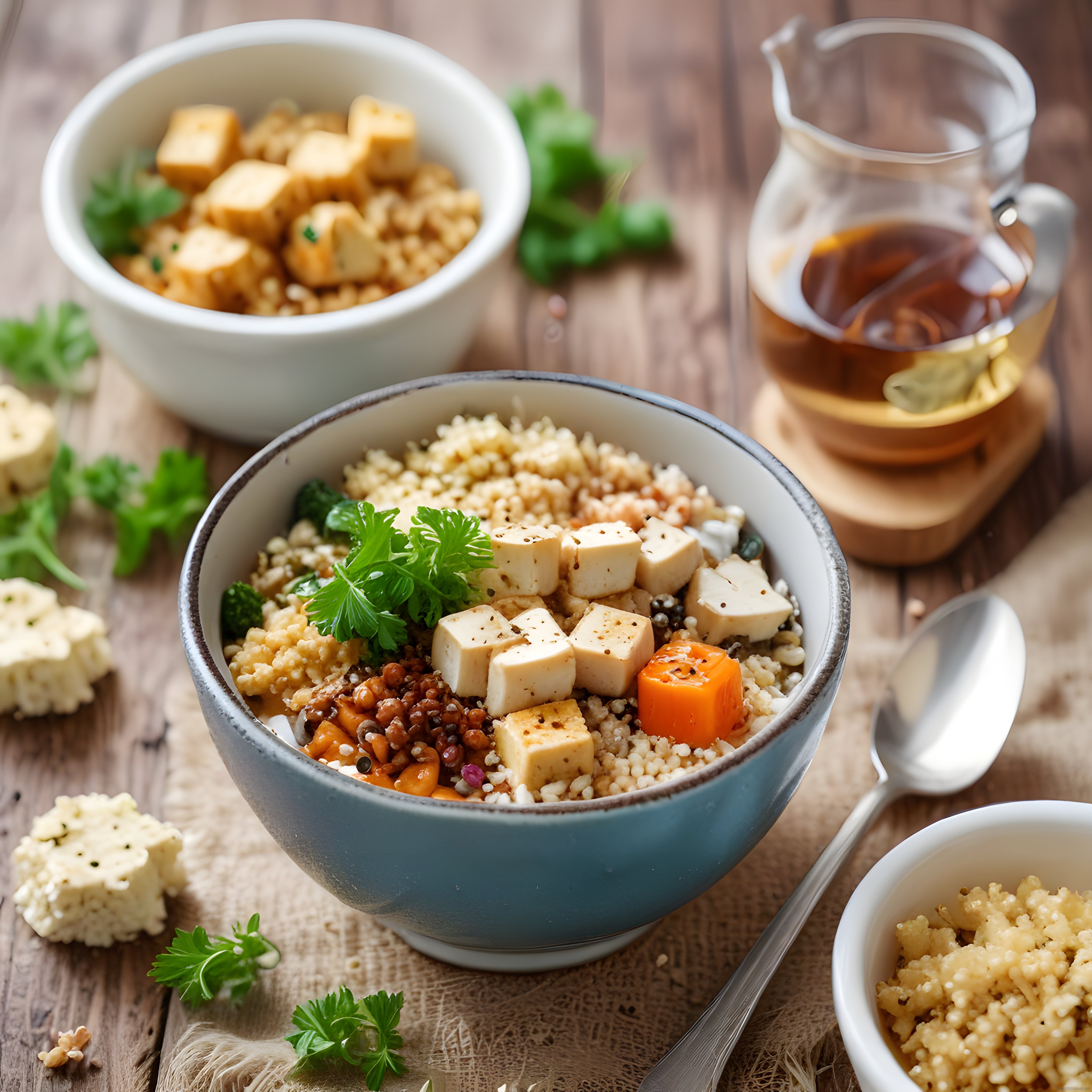 Tofu ve Kinoalı Sağlıklı Vegan Bowl: Besleyici ve Lezzetli Bitkisel Beslenme
