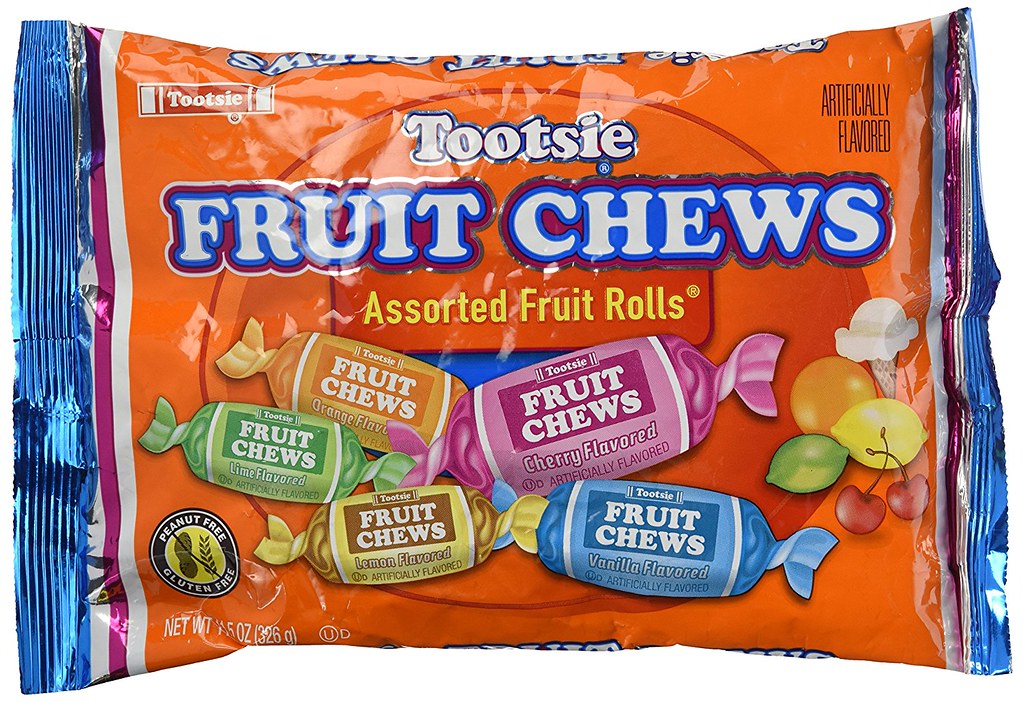 Tootsie Fruit Chews Meyveli Şeker Paketi, Limon Kiraz Vanilya Aromalı Çeşitler