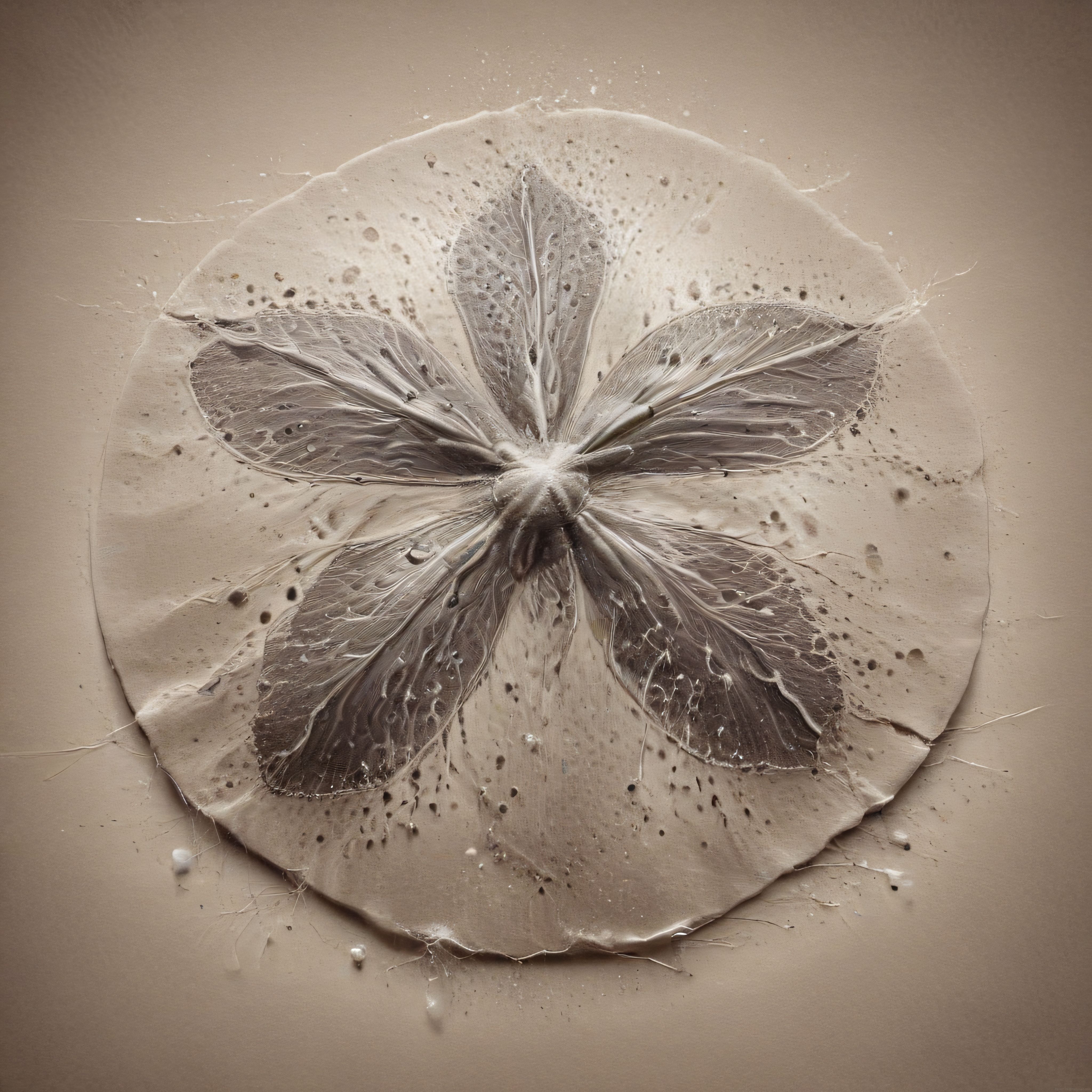 Toprak tonlarında şeffaf kanatlarıyla narin bir kelebeğin sanatsal makro çekimi