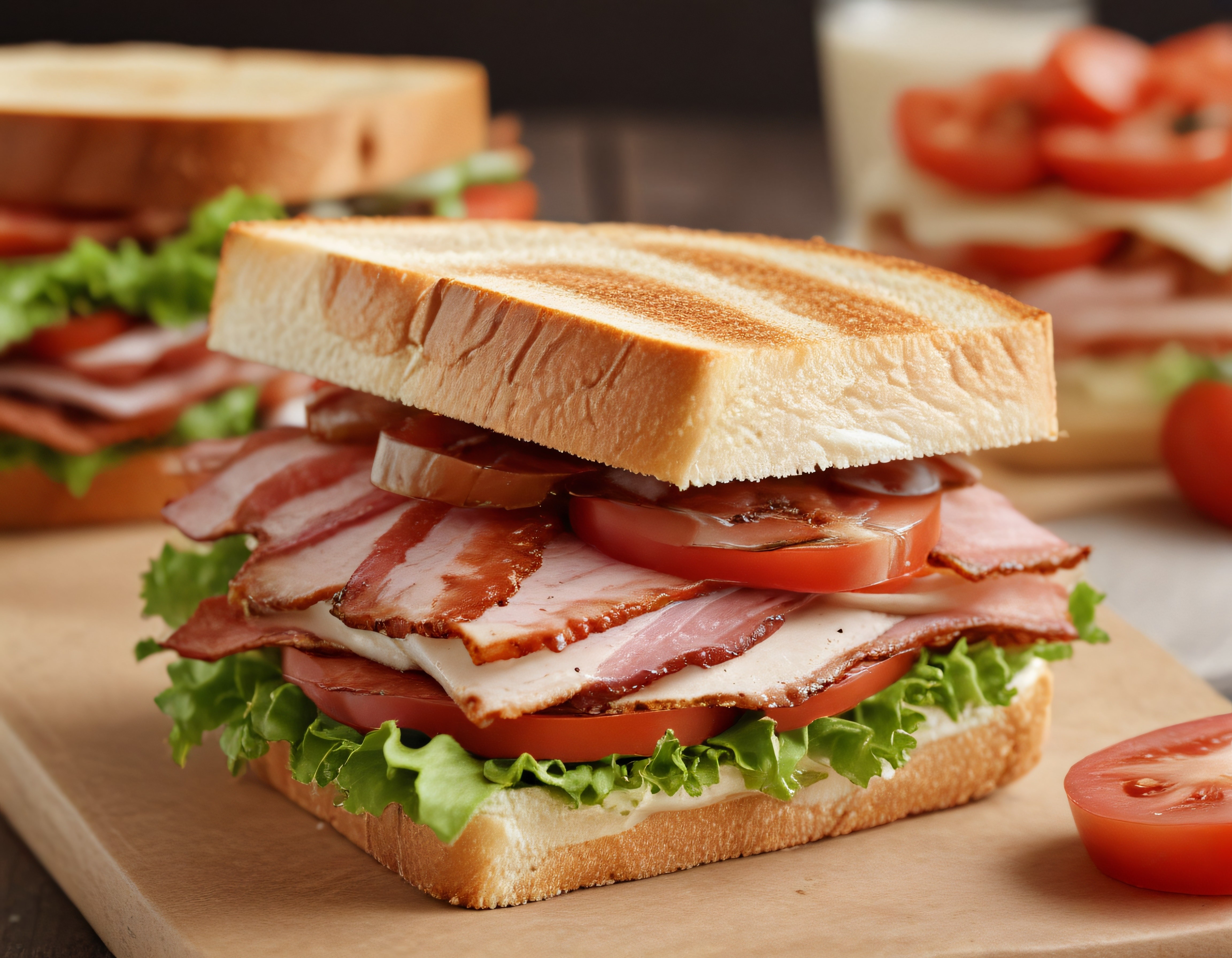 Tost Ekmeğinde Şarküteri Lezzeti: Taze Sebzeli Kat Kat Sandviç