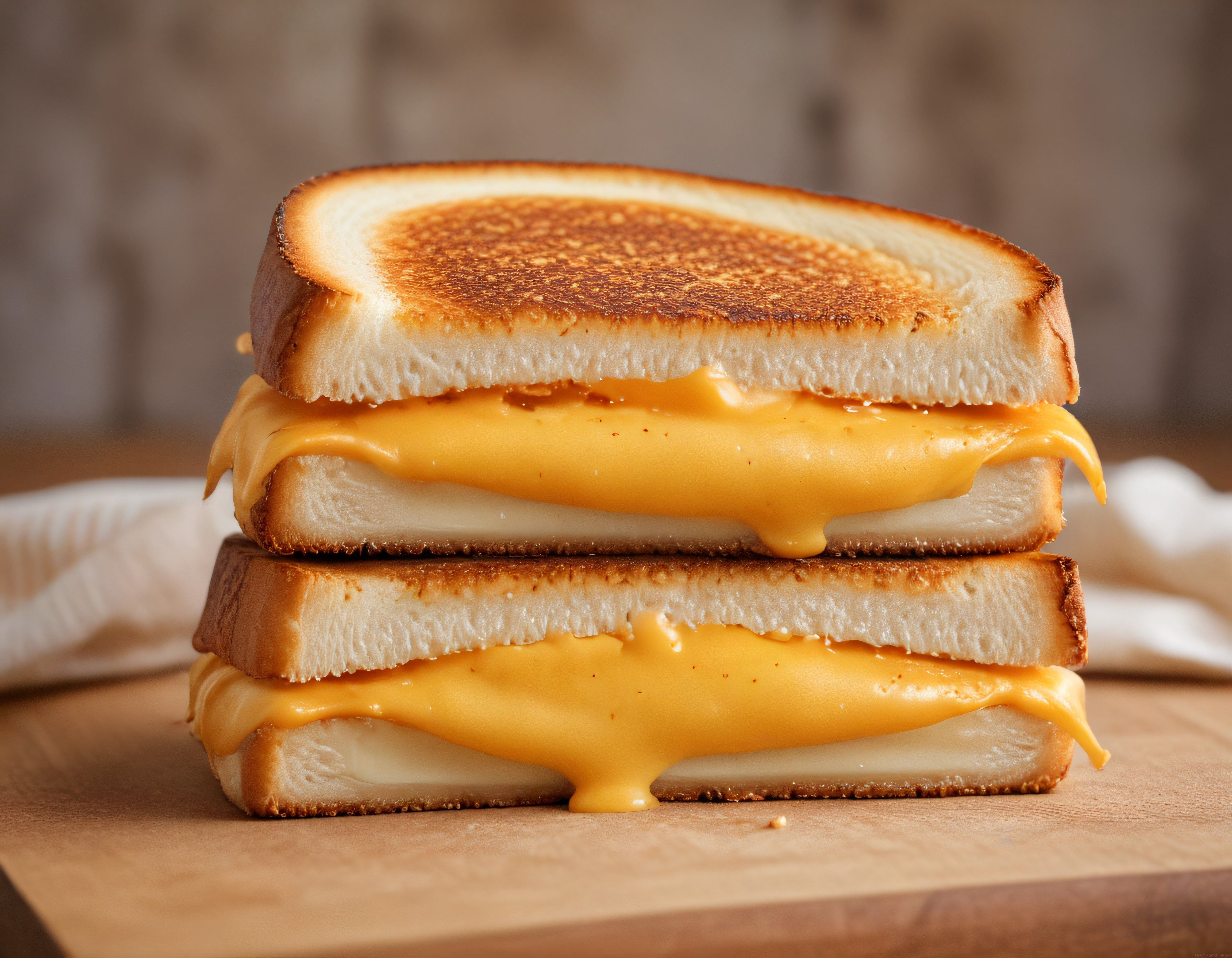 Tost Makinesinde Kızarmış Ekmek ve Bol Erimiş Peynirle Nefis Sandviç
