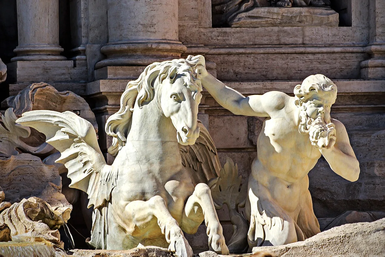 Trevi Çeşmesi heykeli - Roma mimarisi