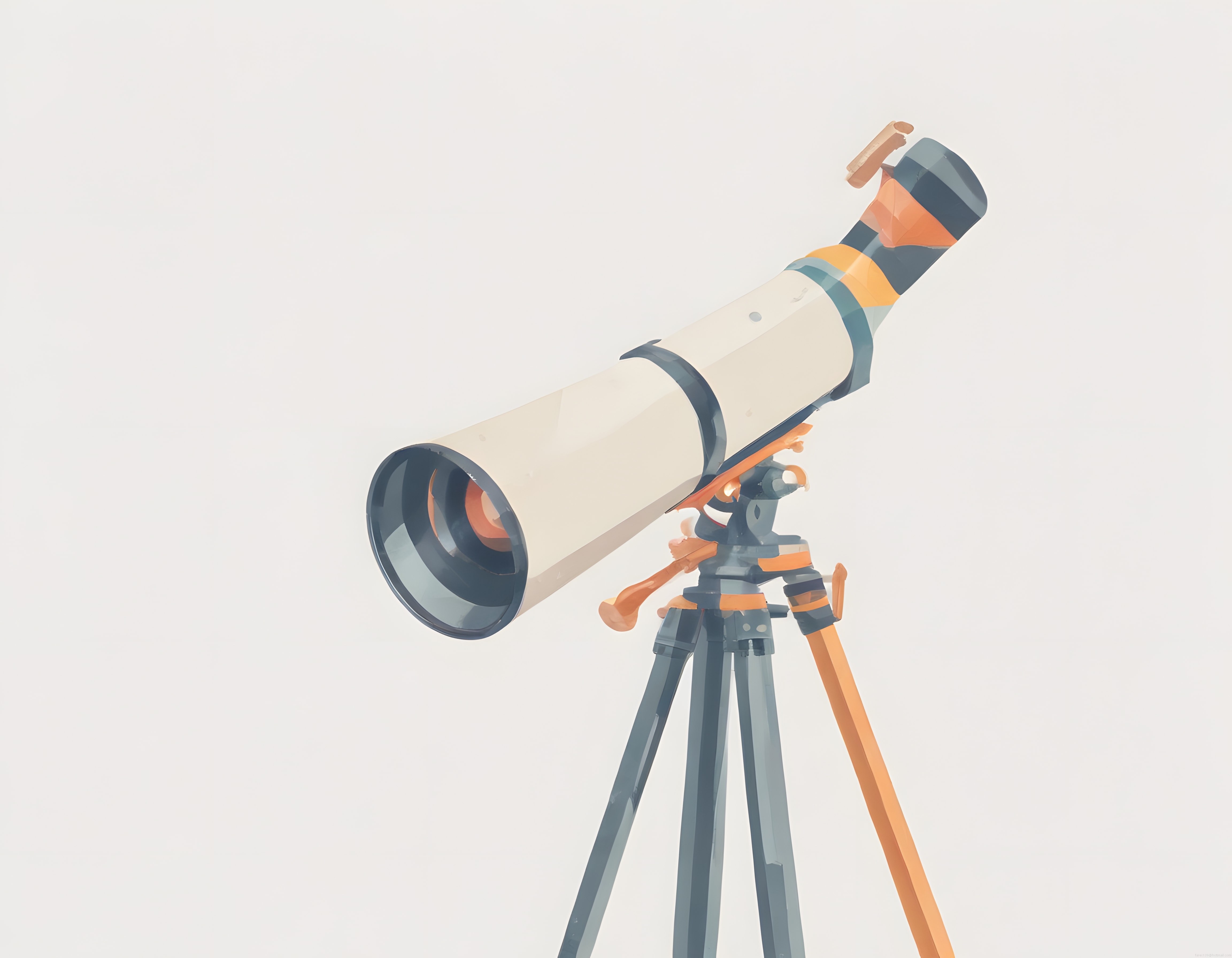 tripod üzerindeki teleskop illüstrasyonu ve astronomi konsepti