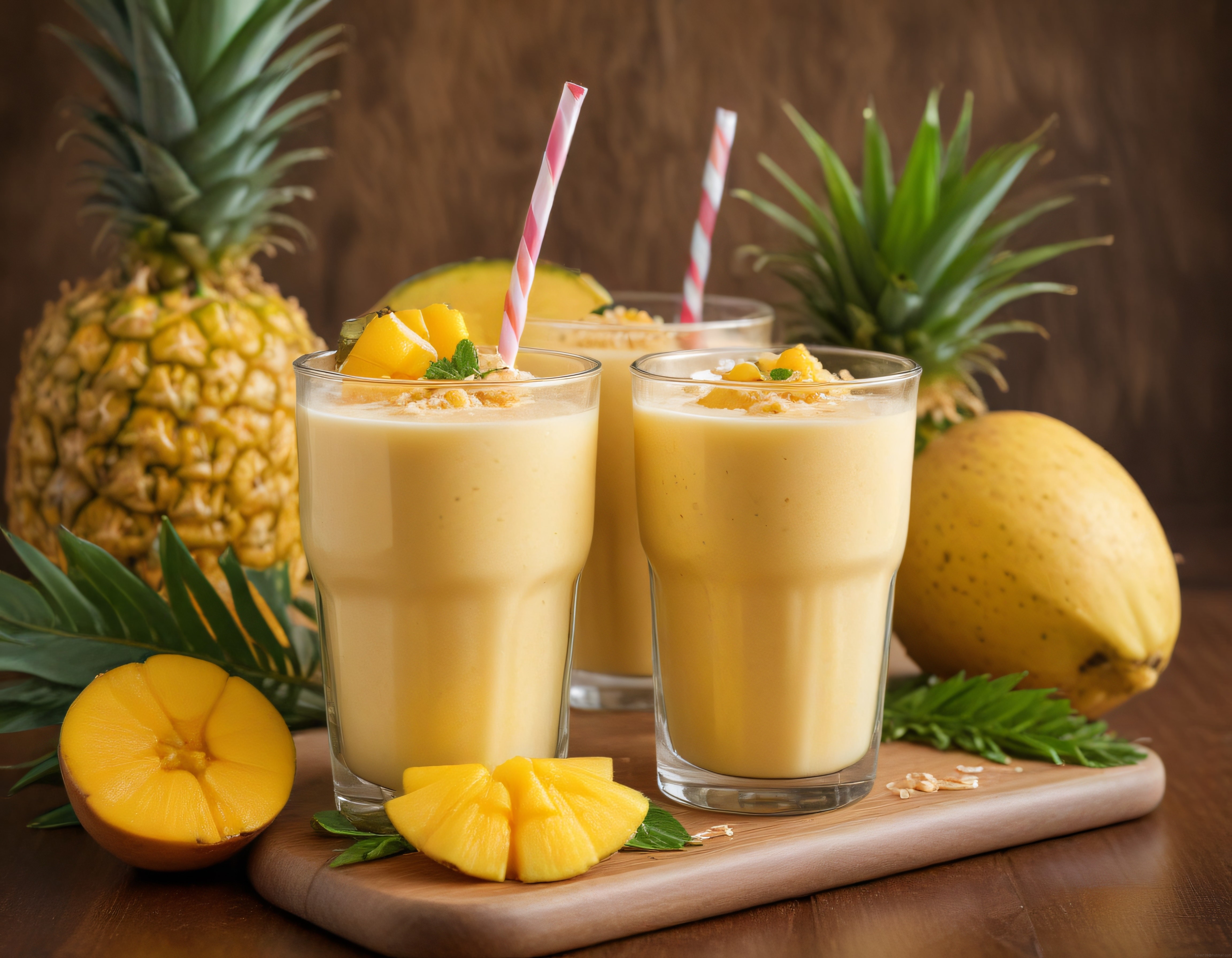Tropikal Ananas Mango Smoothie Tarifi: Ev Yapımı Sağlıklı ve Lezzetli İçecek