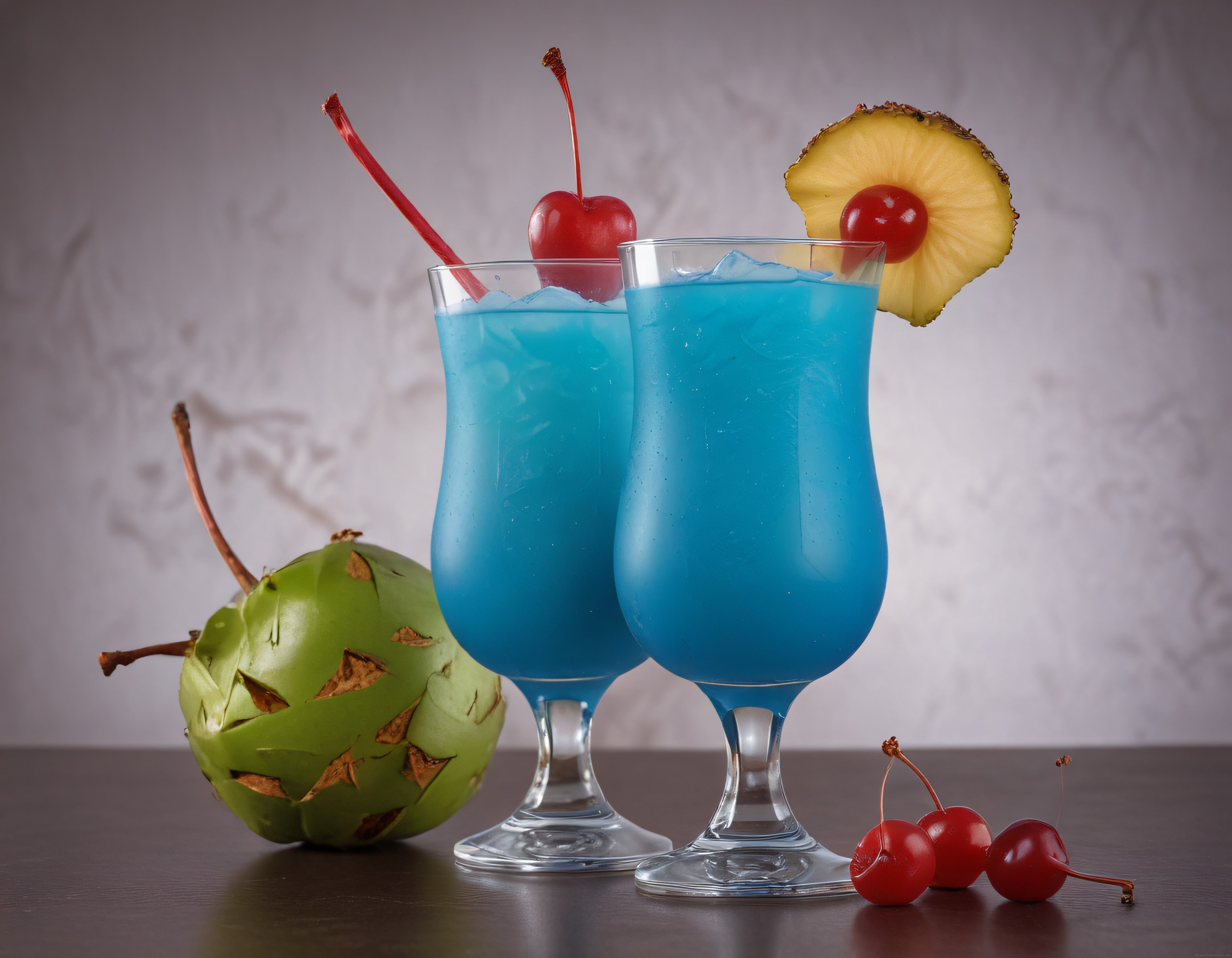 Tropikal Mavi Kokteyl Tarifi: Ananas Dilimli ve Hindistan Cevizli Serin İçecek