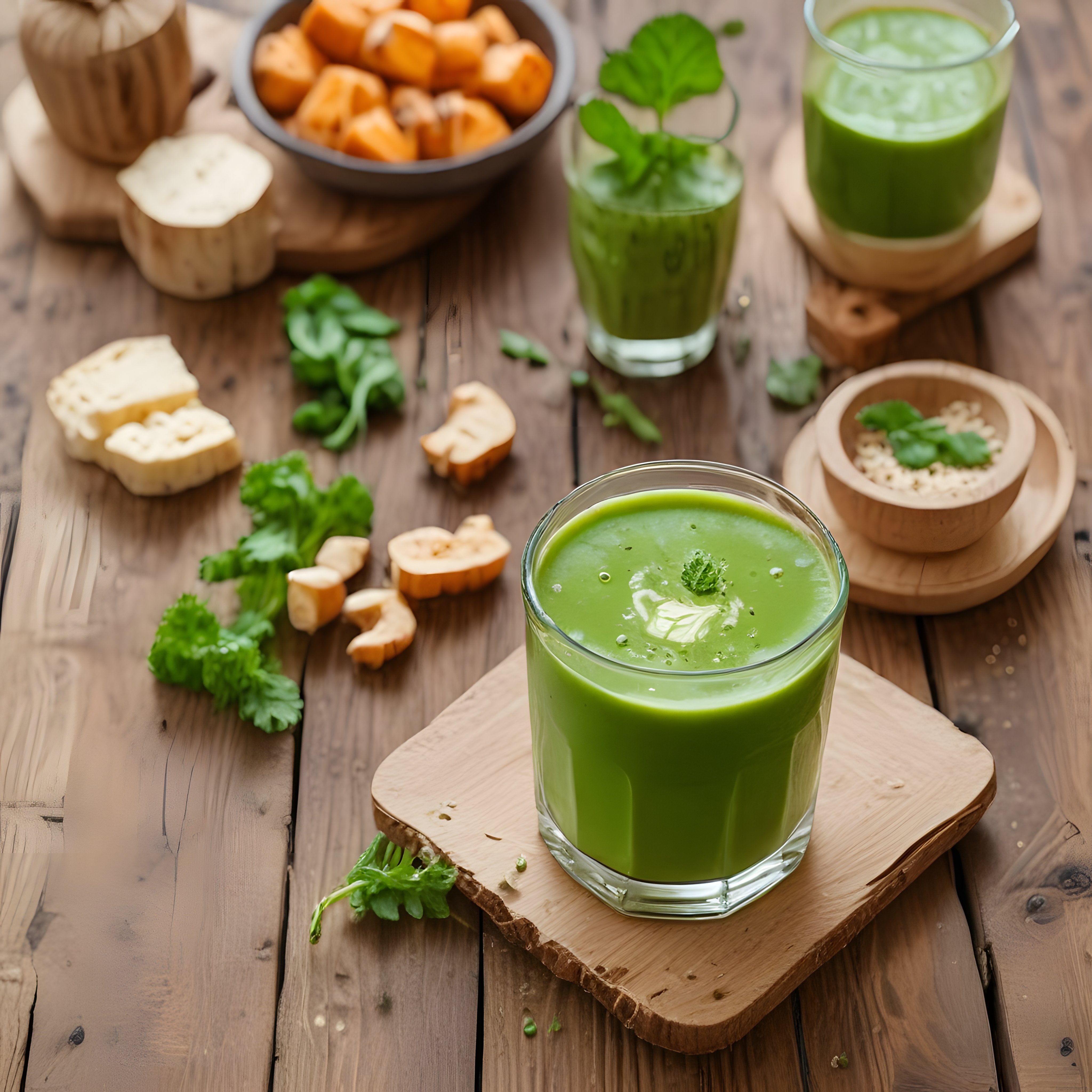Tropikal Meyveli Yeşil Detoks Smoothie Tarifi ve Sağlıklı Beslenme Önerisi