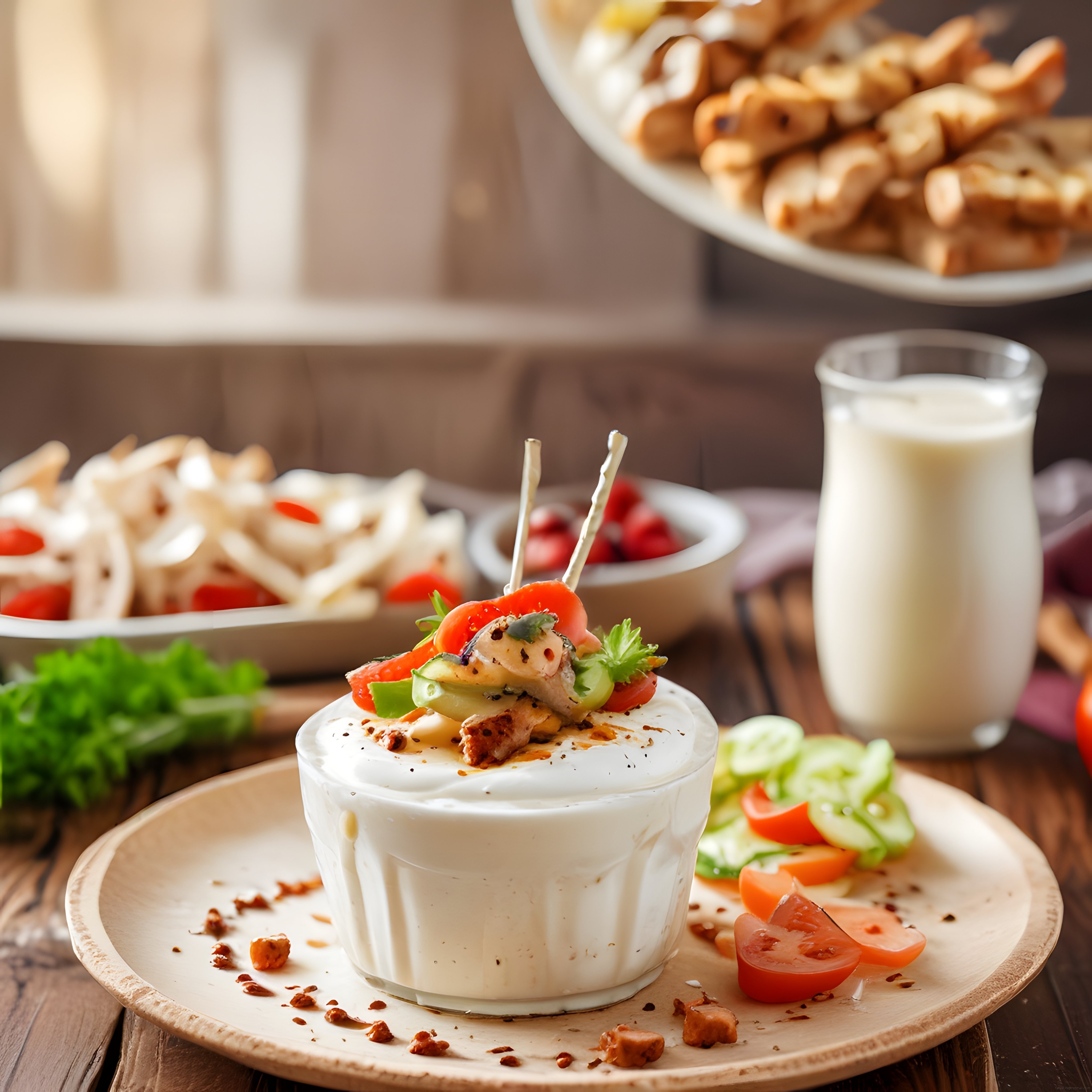 Türk Mutfağından Geleneksel Ayran ve Meze Sunumu ile Sofra Hazırlığı
