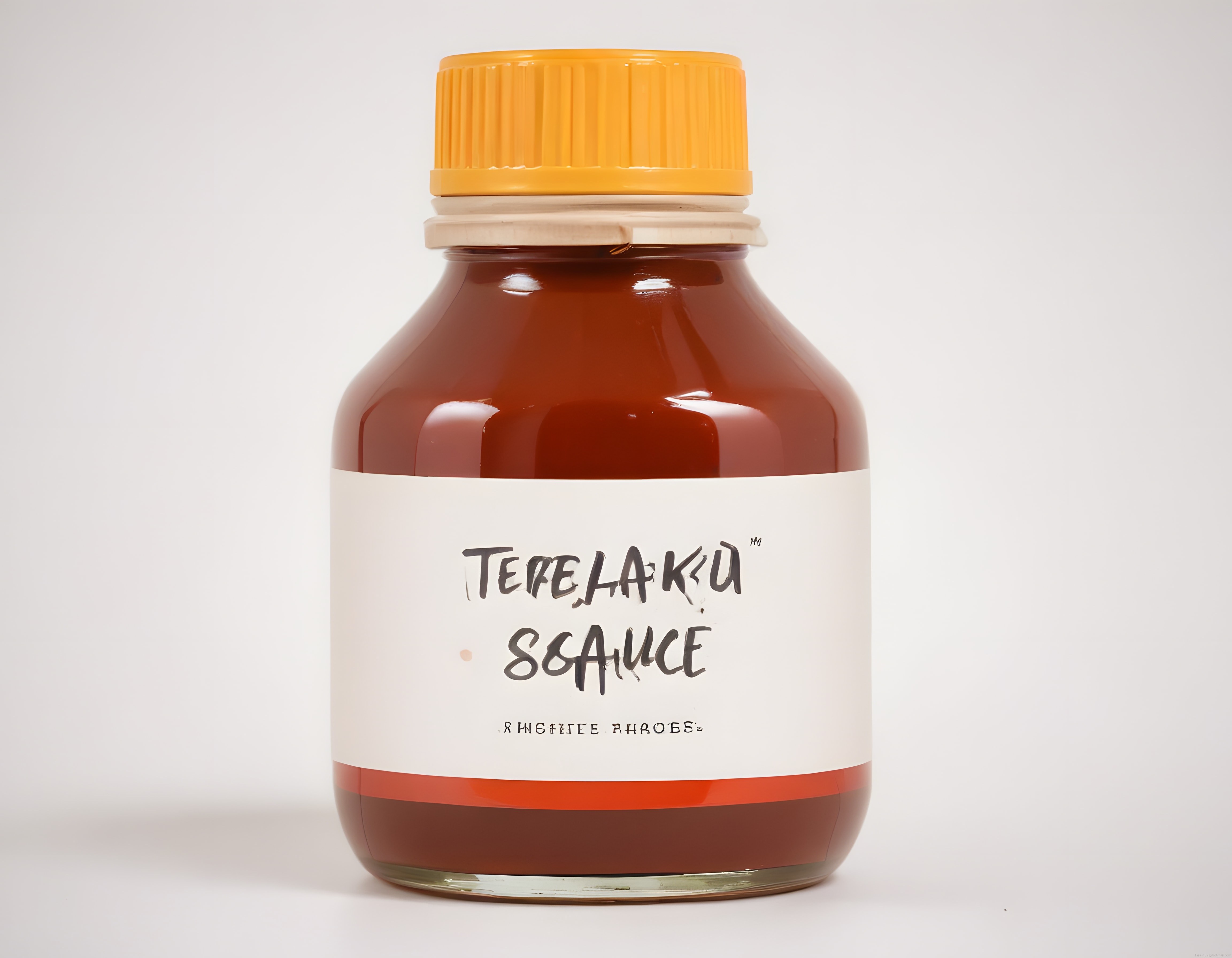 Turuncu Kapaklı Cam Şişede Japon Teriyaki Sosu Ürün Tanıtım Görseli