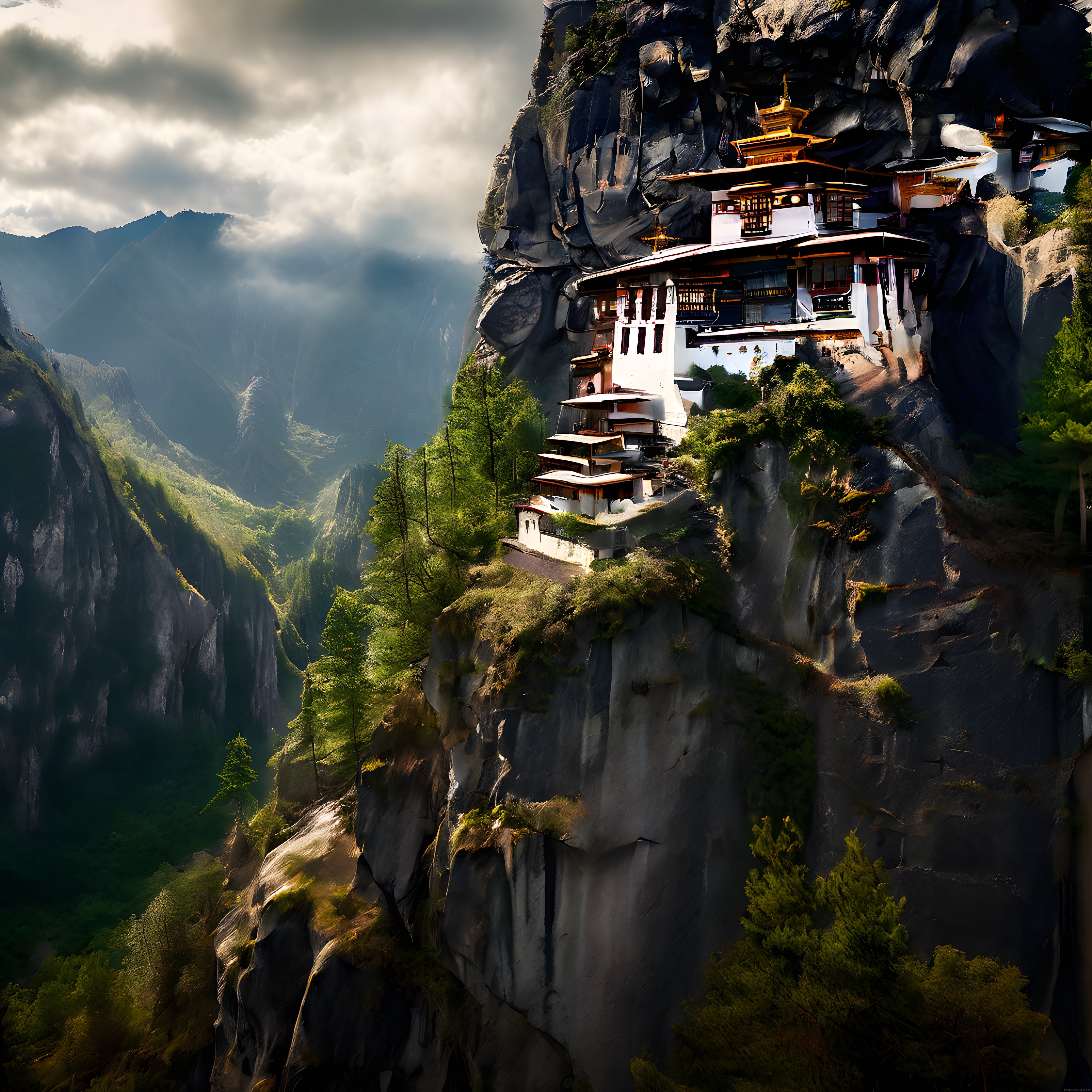 Uçurum Kenarındaki Gizemli Manastır ve Dramatik Doğa Panoraması