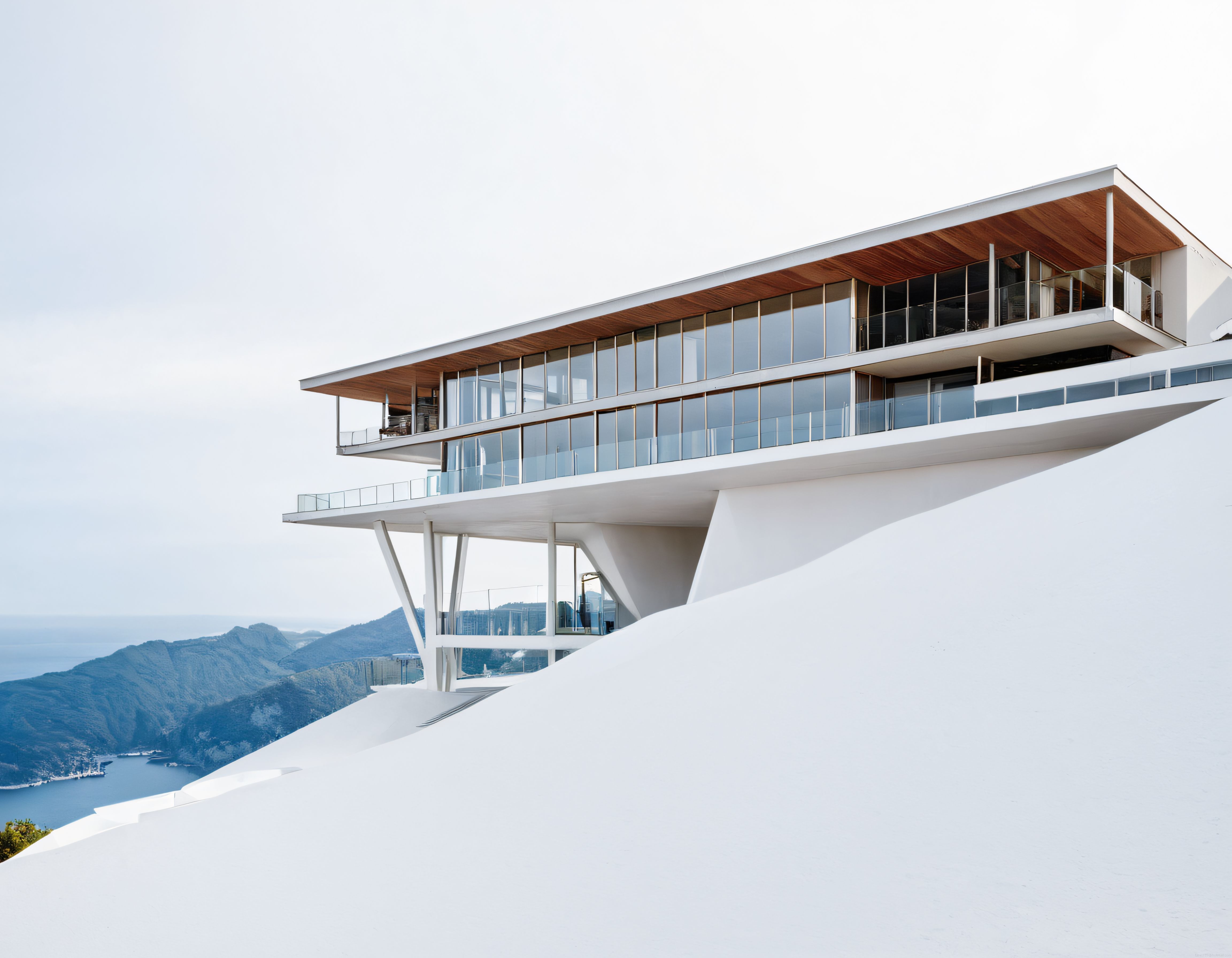 Uçurum Kenarındaki Modern Lüks Villa: Çarpıcı Mimari ve Eşsiz Deniz Manzarası