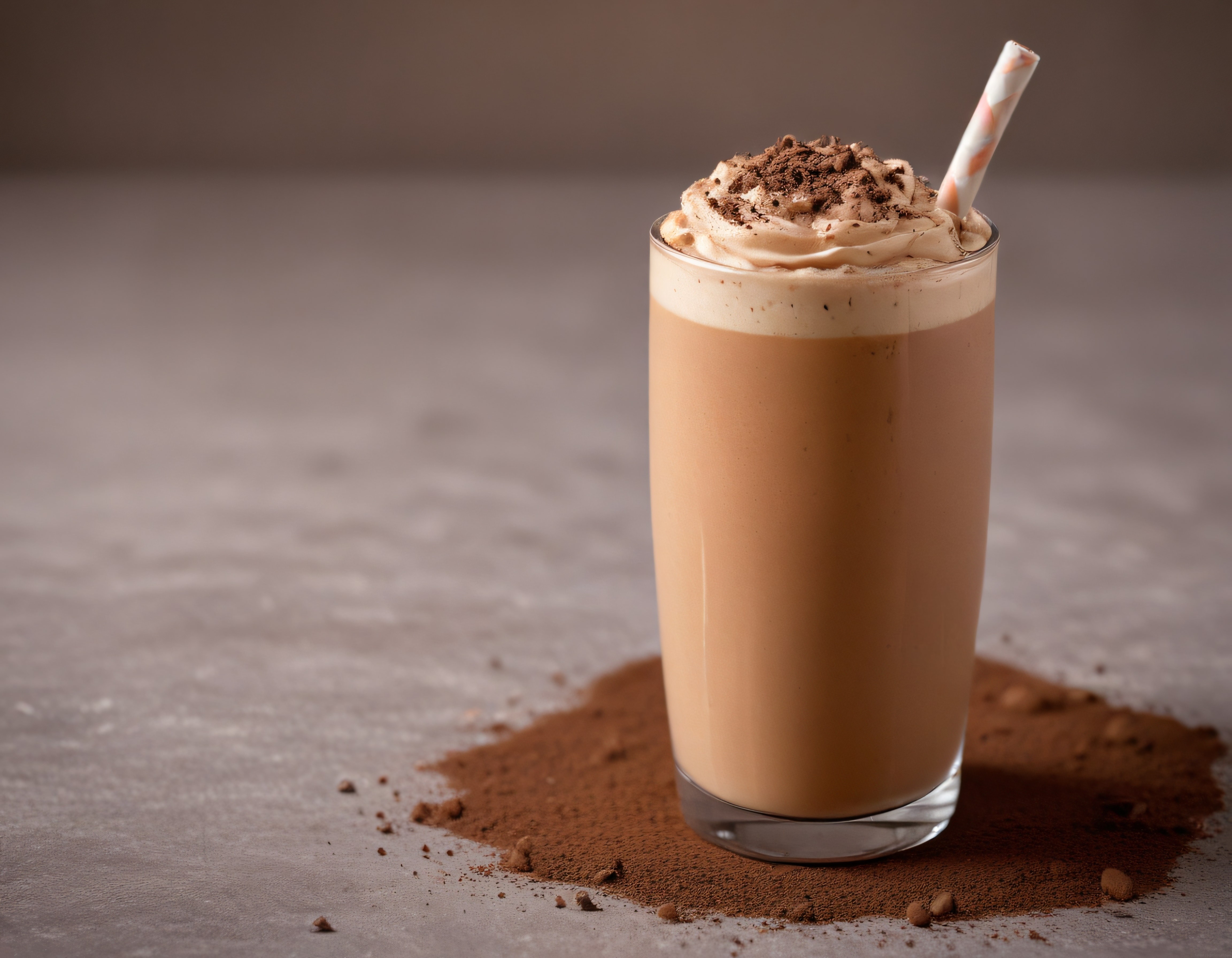 Usta İşi Çikolatalı Milkshake: Krem Şantili ve Kakao Serpilmiş Soğuk İçecek