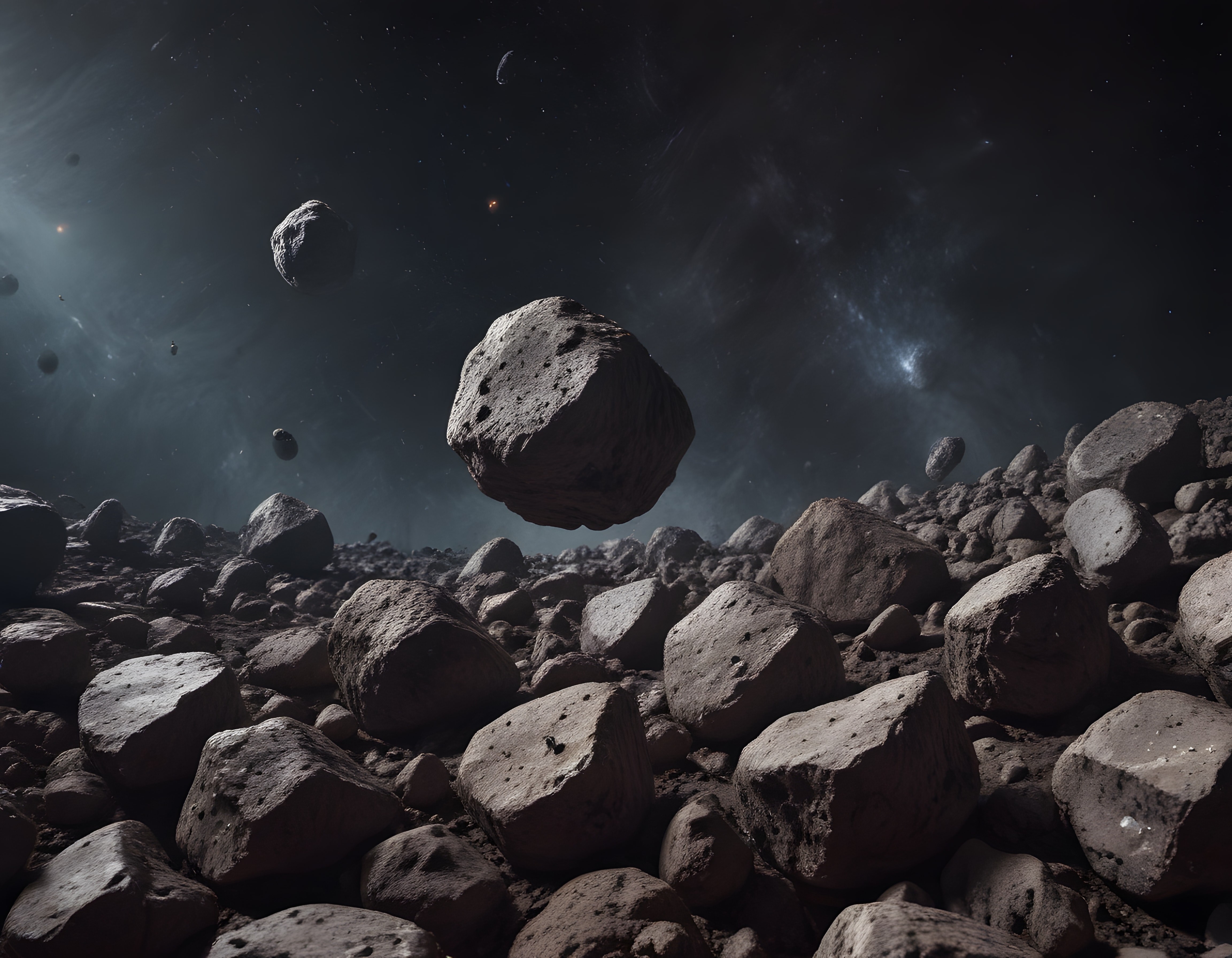 Uzayın Derinliklerinde Süzülen Asteroidler ve Gizemli Kaya Formasyonları