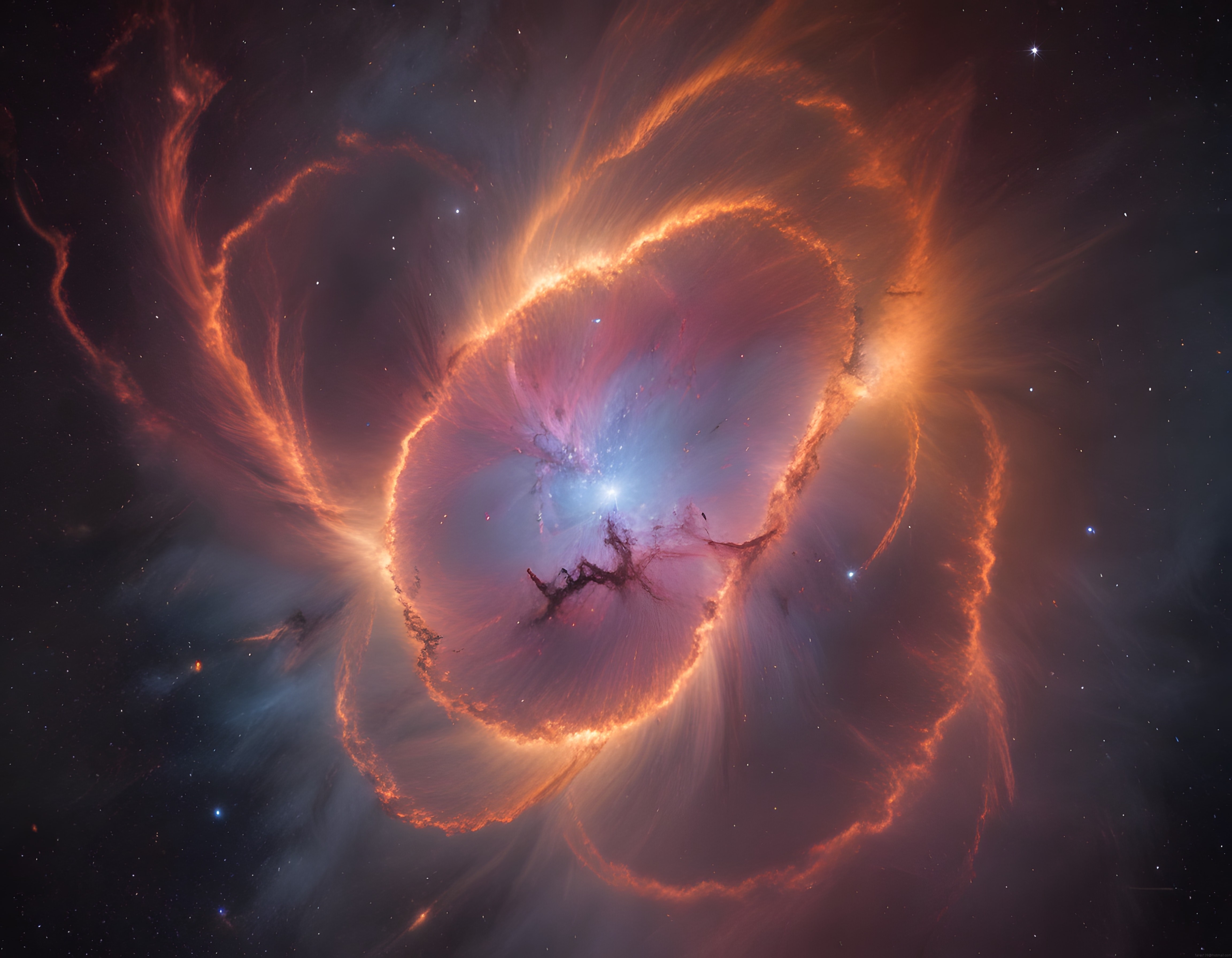 Uzayın Derinliklerindeki Büyüleyici Nebula ve Yıldızların Işıklı Şöleni