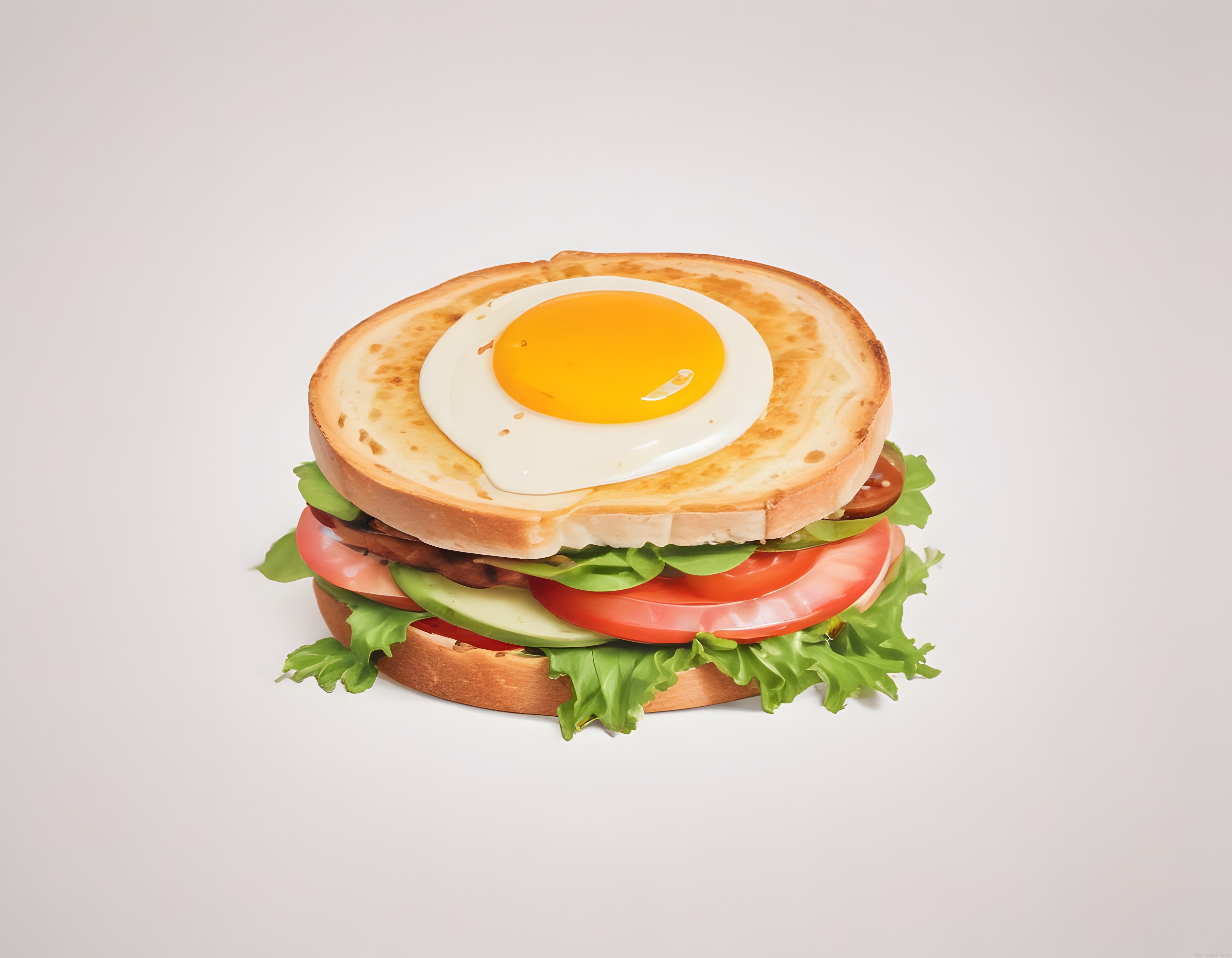 üzerinde göz yumurta olan kızarmış tost ekmekli pratik kahvaltılık sandviç