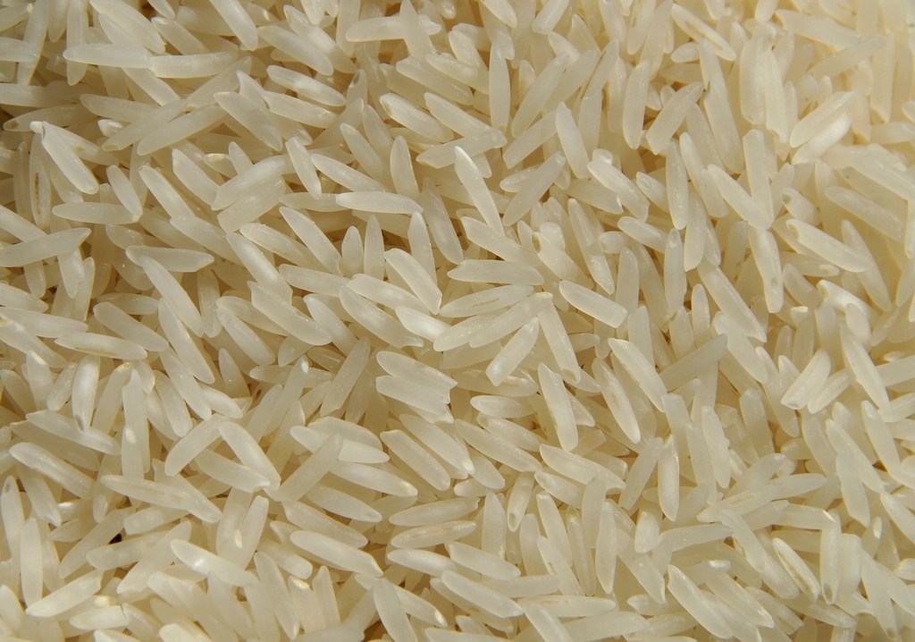 Uzun Taneli Beyaz Pirinç Makro Çekim Doku ve Arka Plan Görüntüsü