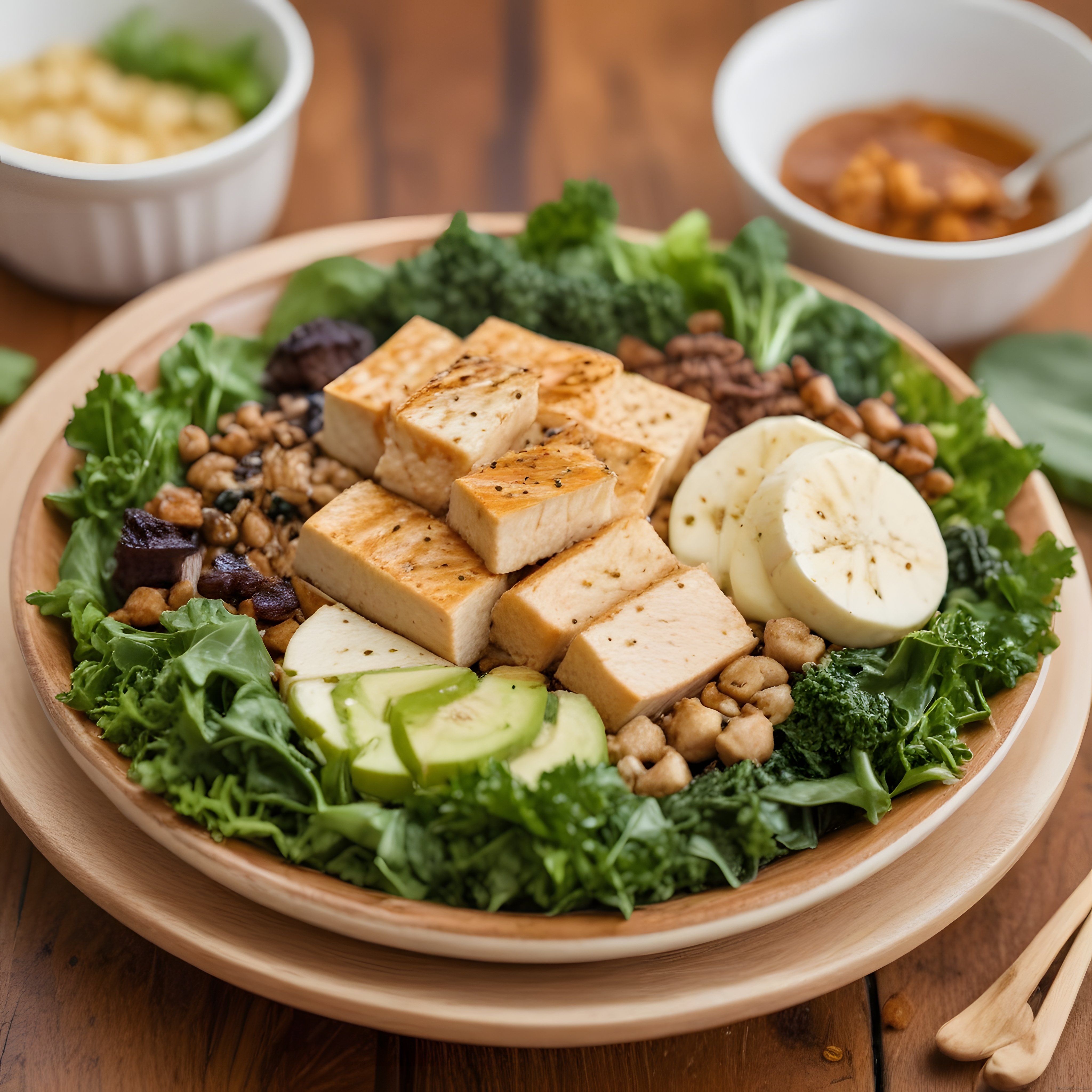 Vegan Protein Kaseli: Tofu, Avokado ve Yeşilliklerle Sağlıklı Öğün Kasesi