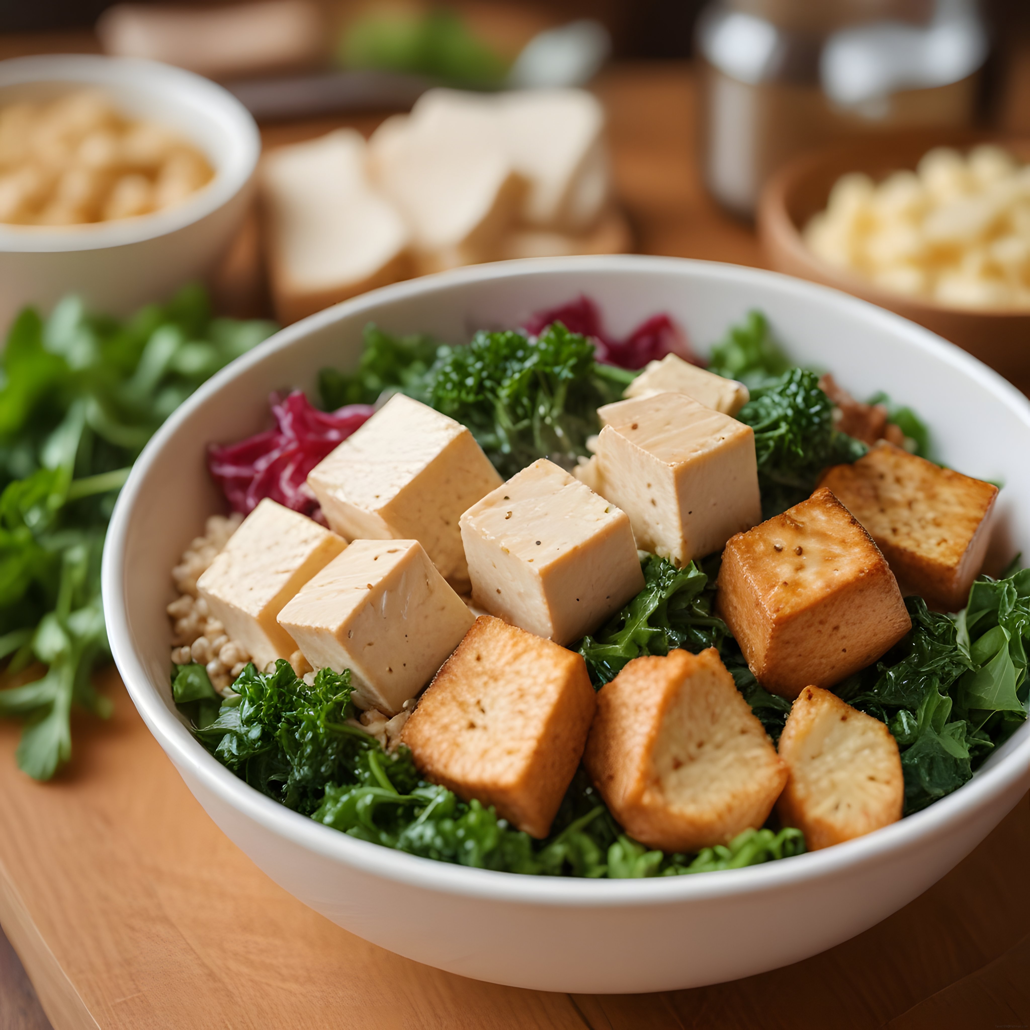 Vegan Tofu ve Yeşillik Kasesi: Kızarmış Tofulu Sağlıklı Beslenme Önerisi