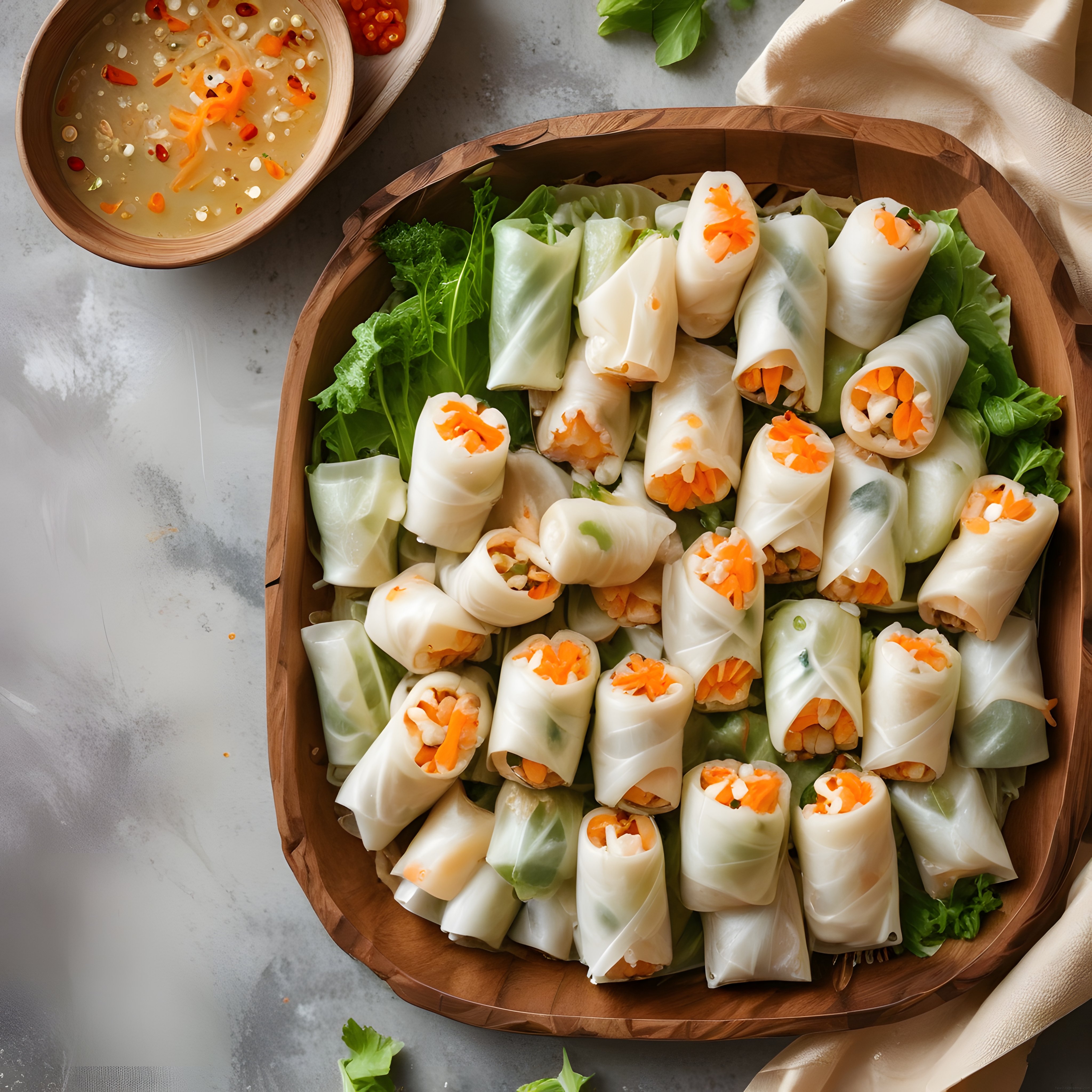 Vietnam Bahar Ruloları: Karidesli Taze Yaz Rulosu ve Ekşi Tatlı Sos