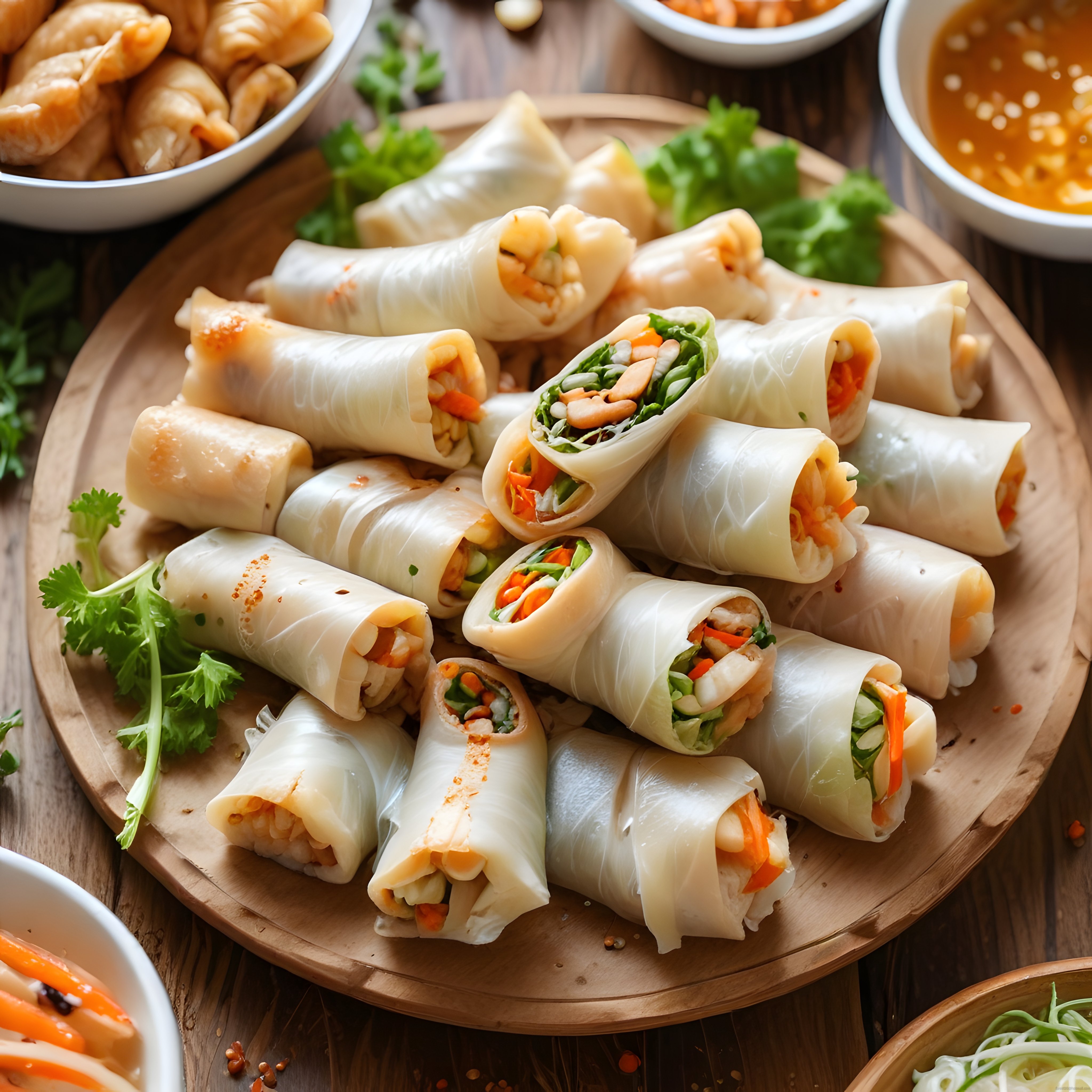 Vietnam Usulü Taze Yaprak Sarmaları ve Fıstık Sosuyla Leziz Bir Sofra