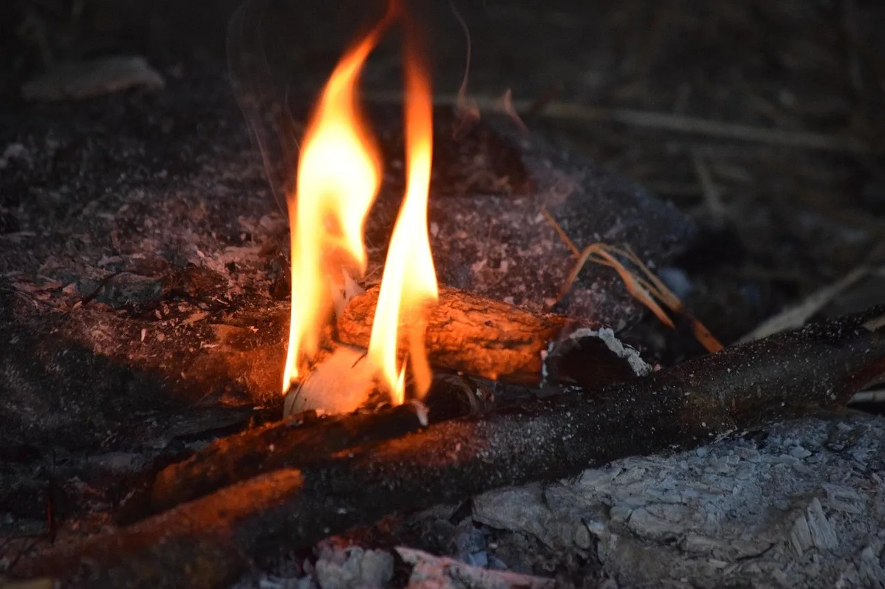 Viking müzesi akşam ateşi - tarihî atmosfer