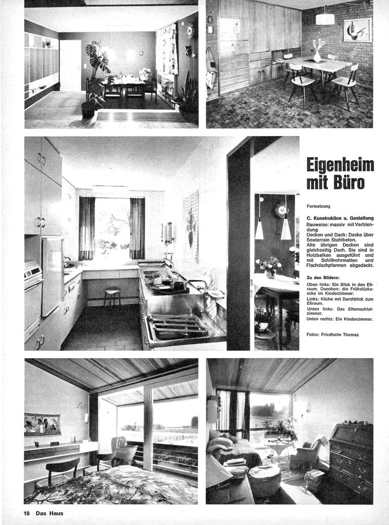 Vintage ev dekorasyonu dergisi retro mutfak yatak odası ve ev ofisi tasarımı