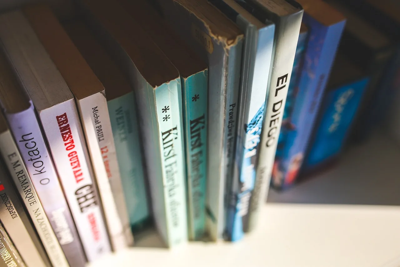 Vintage kitap rafı - eski eserler koleksiyonu