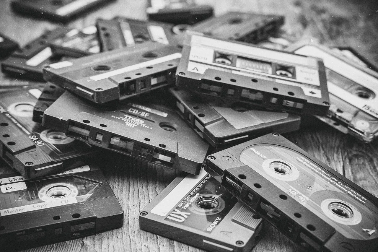 Vintage manyetik kaset koleksiyonu - analog ses