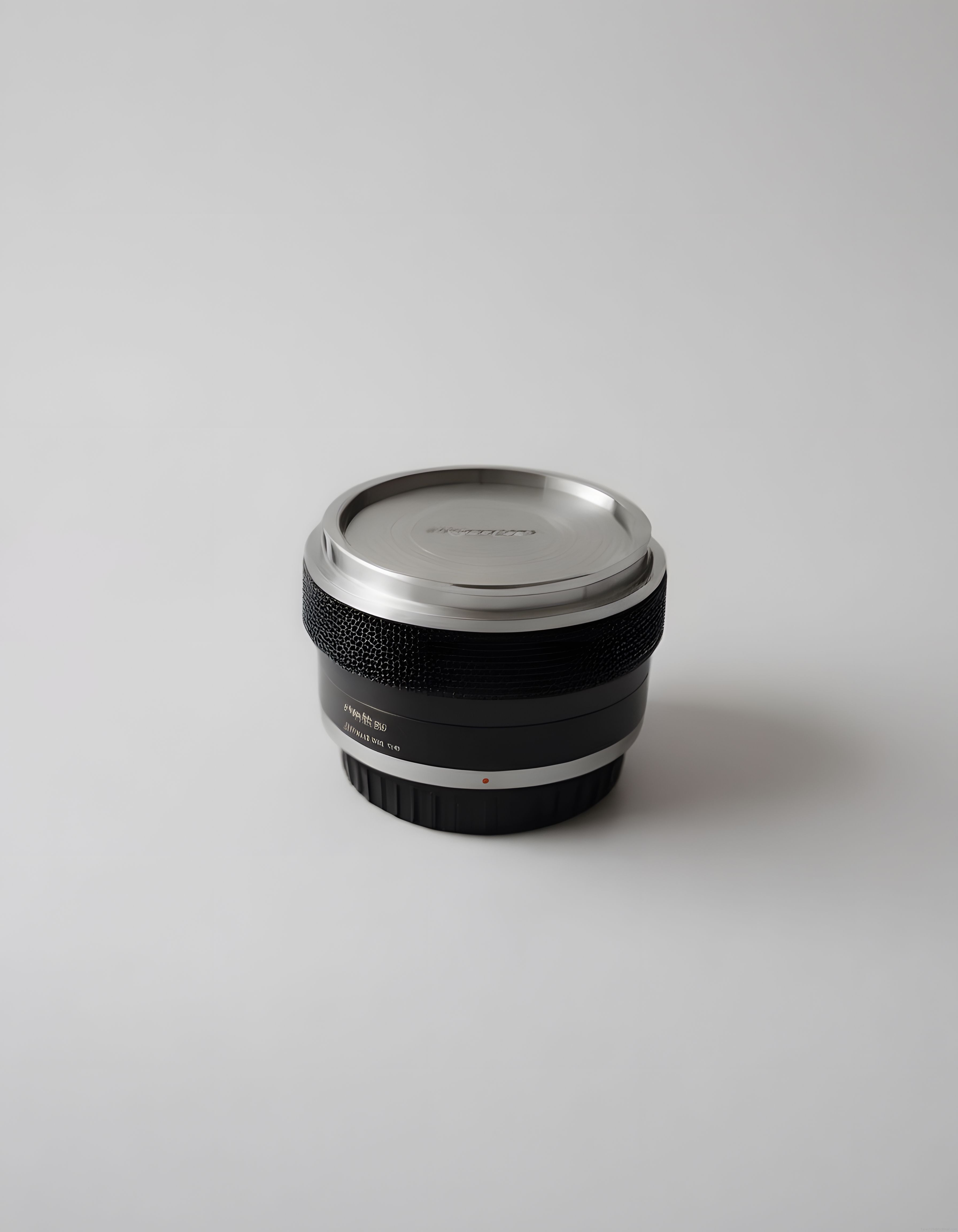 Vintage Siyah Gümüş Kamera Objektifi: Klasik Lens Tasarımı ve Retro Teknik