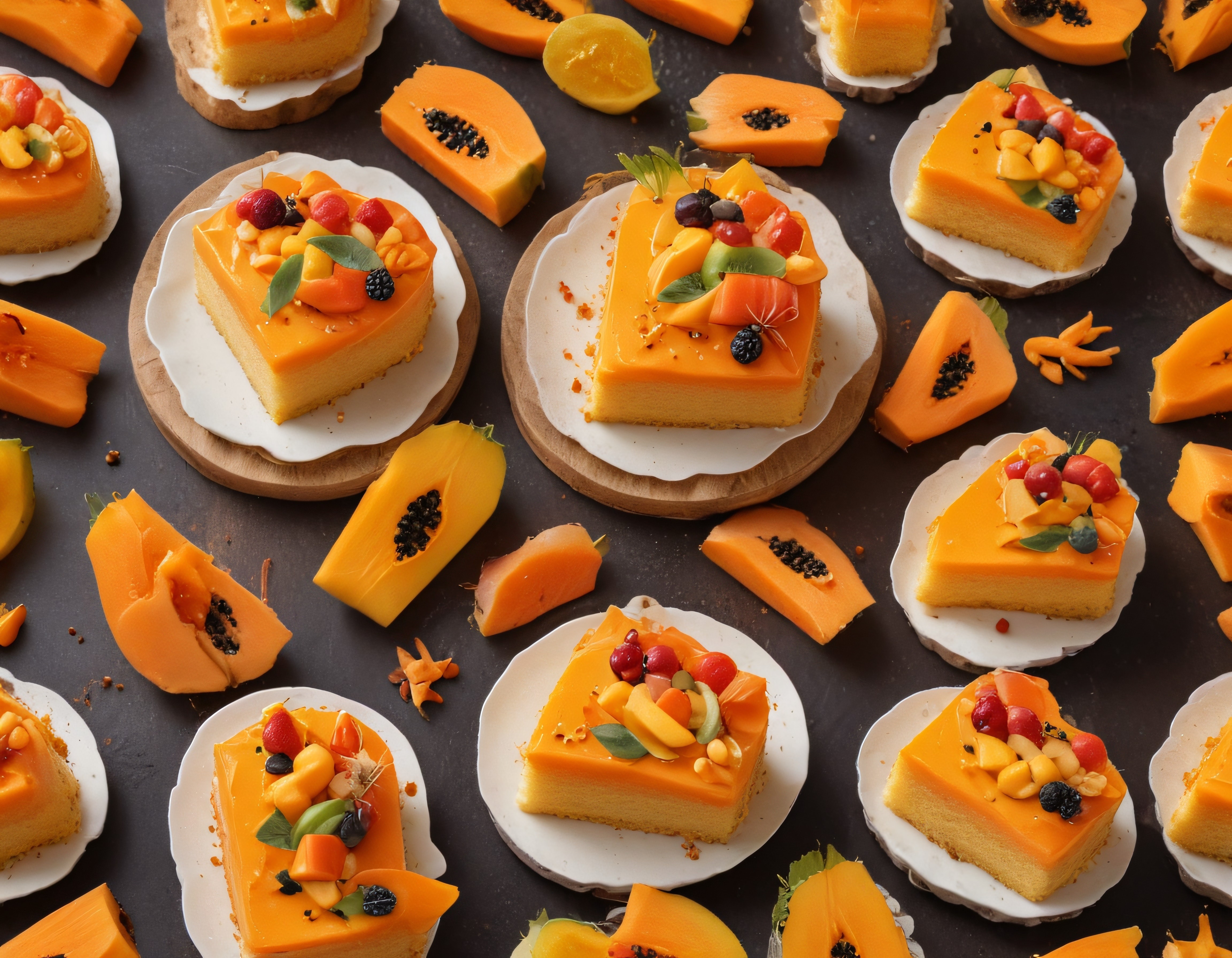 Vitamin Deposu Papaya Pastası: Egzotik Meyvelerle Süslenmiş Yaz Tatlısı