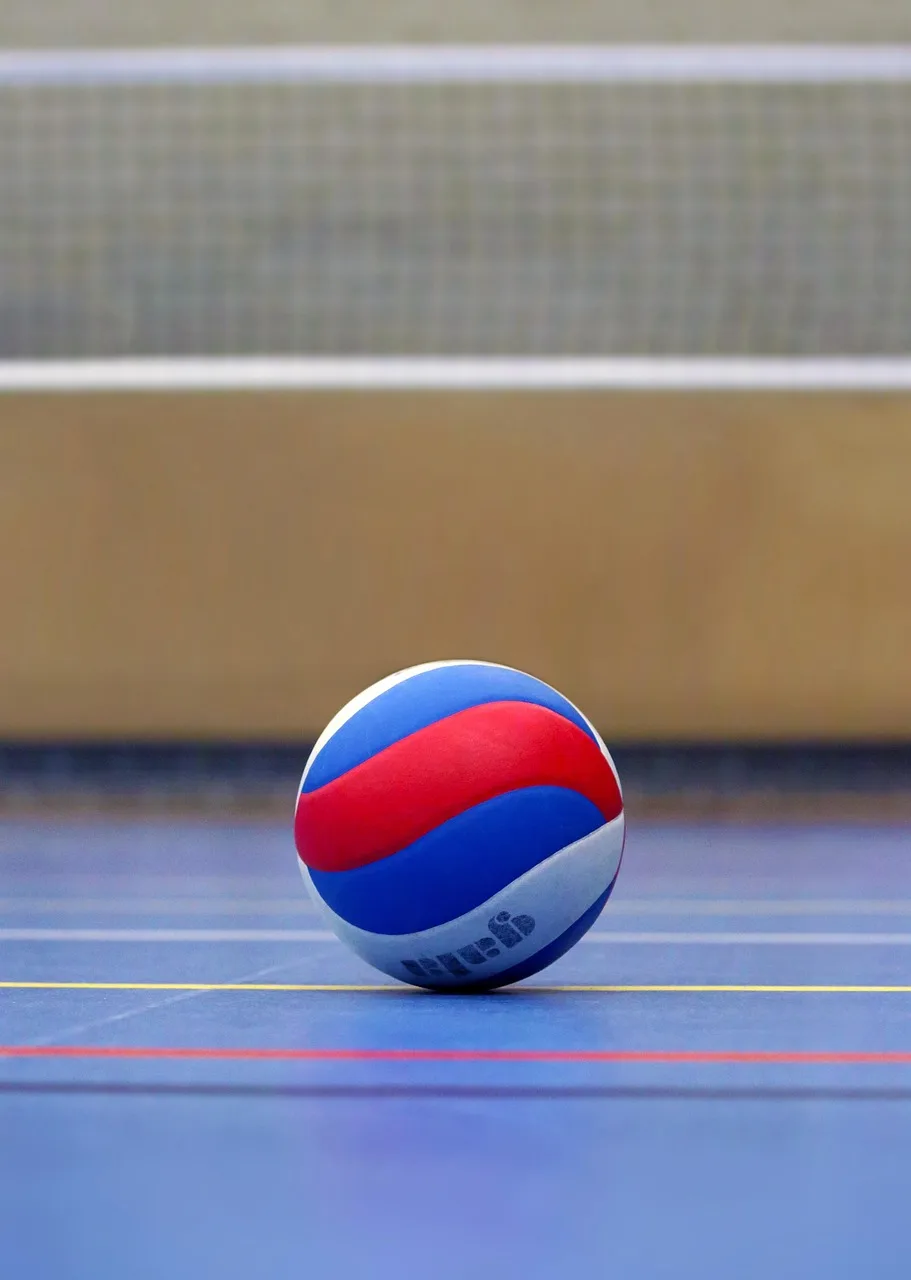 Voleybol sahasında toplu antrenman - takım sporu