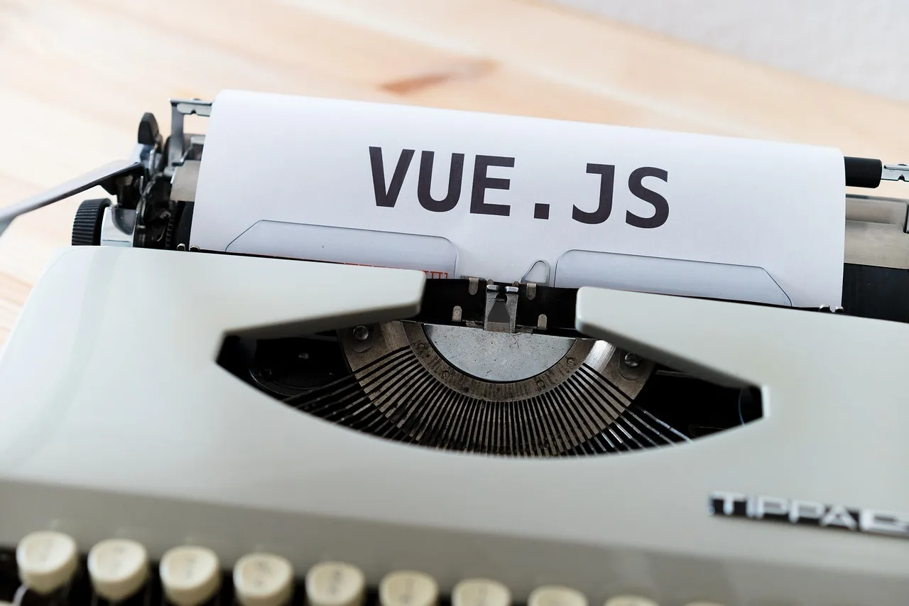Vue.js kodlamalı tip makinesi mockup tasarımı