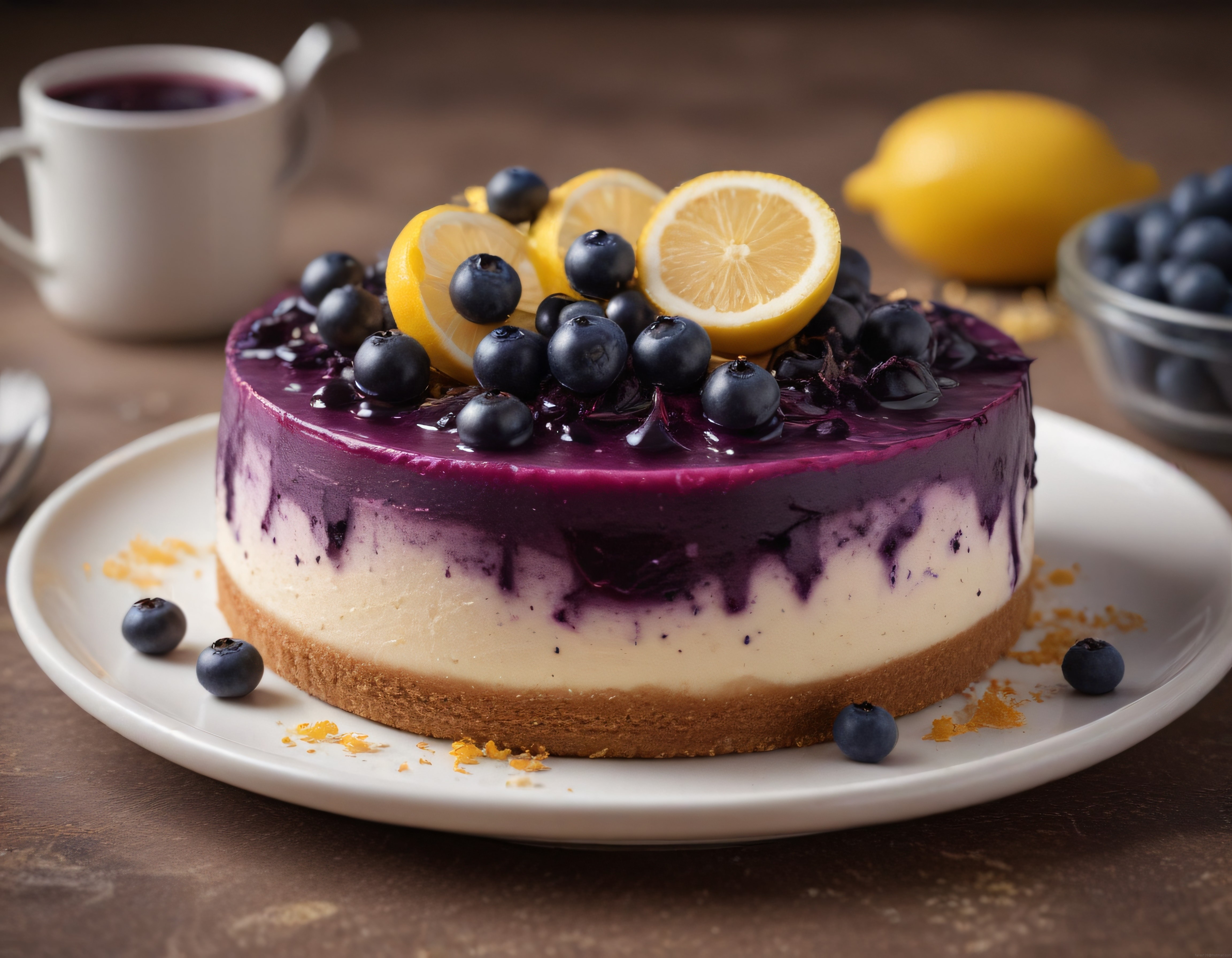Yaban Mersini ve Limonlu Cheesecake: Taze Meyveli Lezzetli Tatlı Tarifi