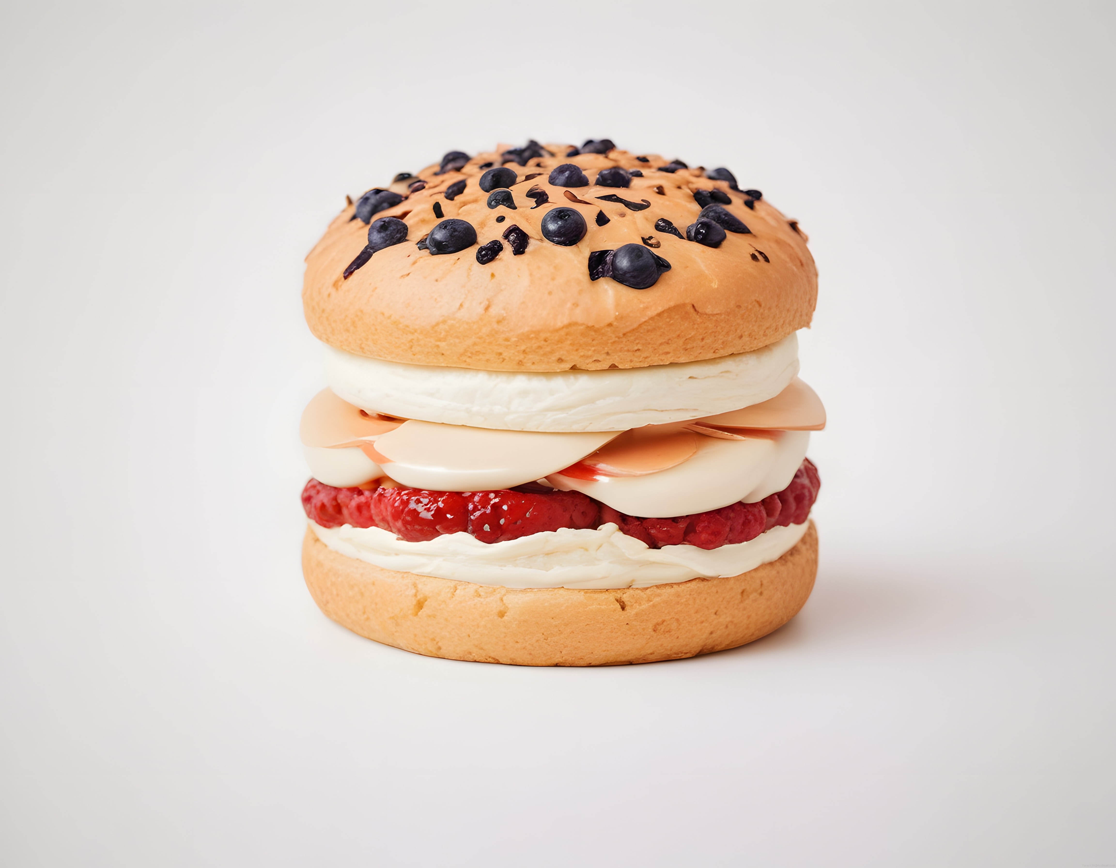 Yaban Mersinli ve Taze Meyveli Muhteşem Katmanlı Macaron Pasta