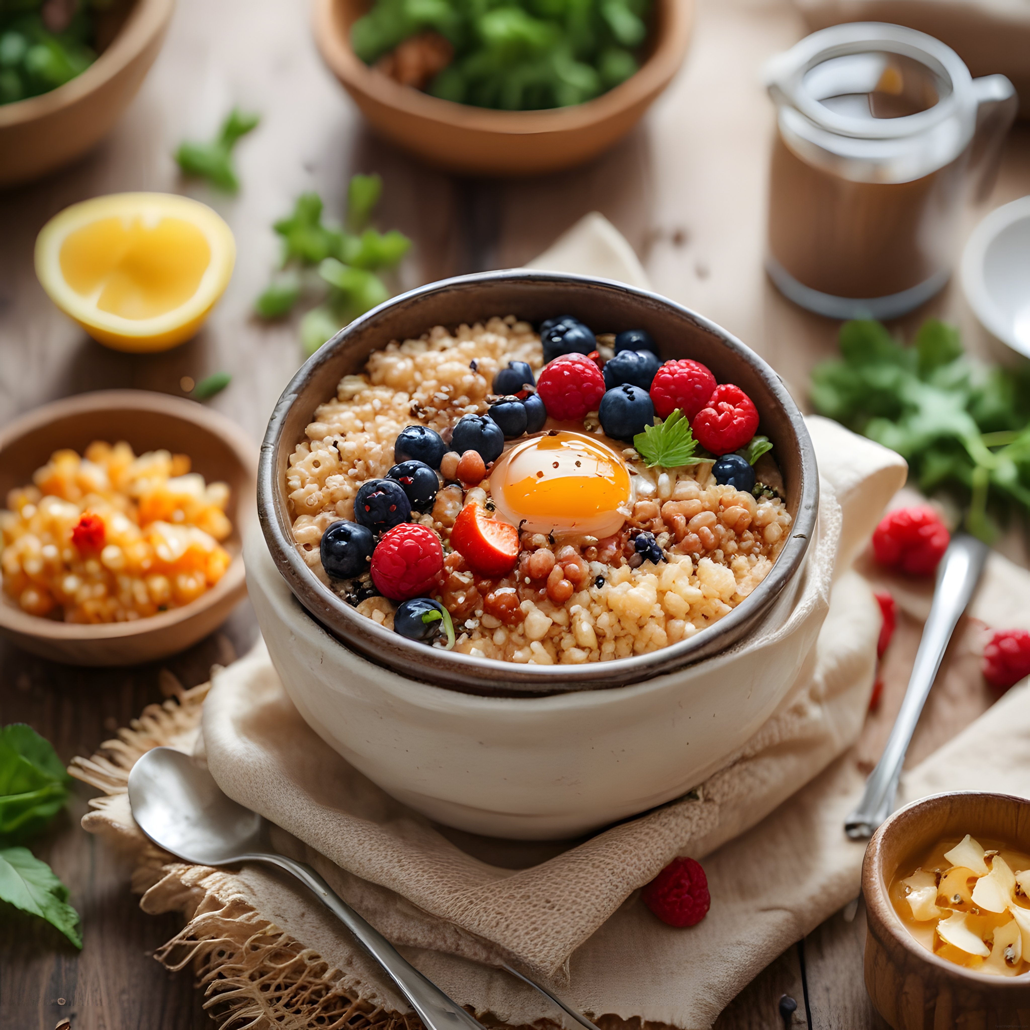 Yaban Mersinli ve Yumurtalı Besleyici Kahvaltı Kasesi Tarifi