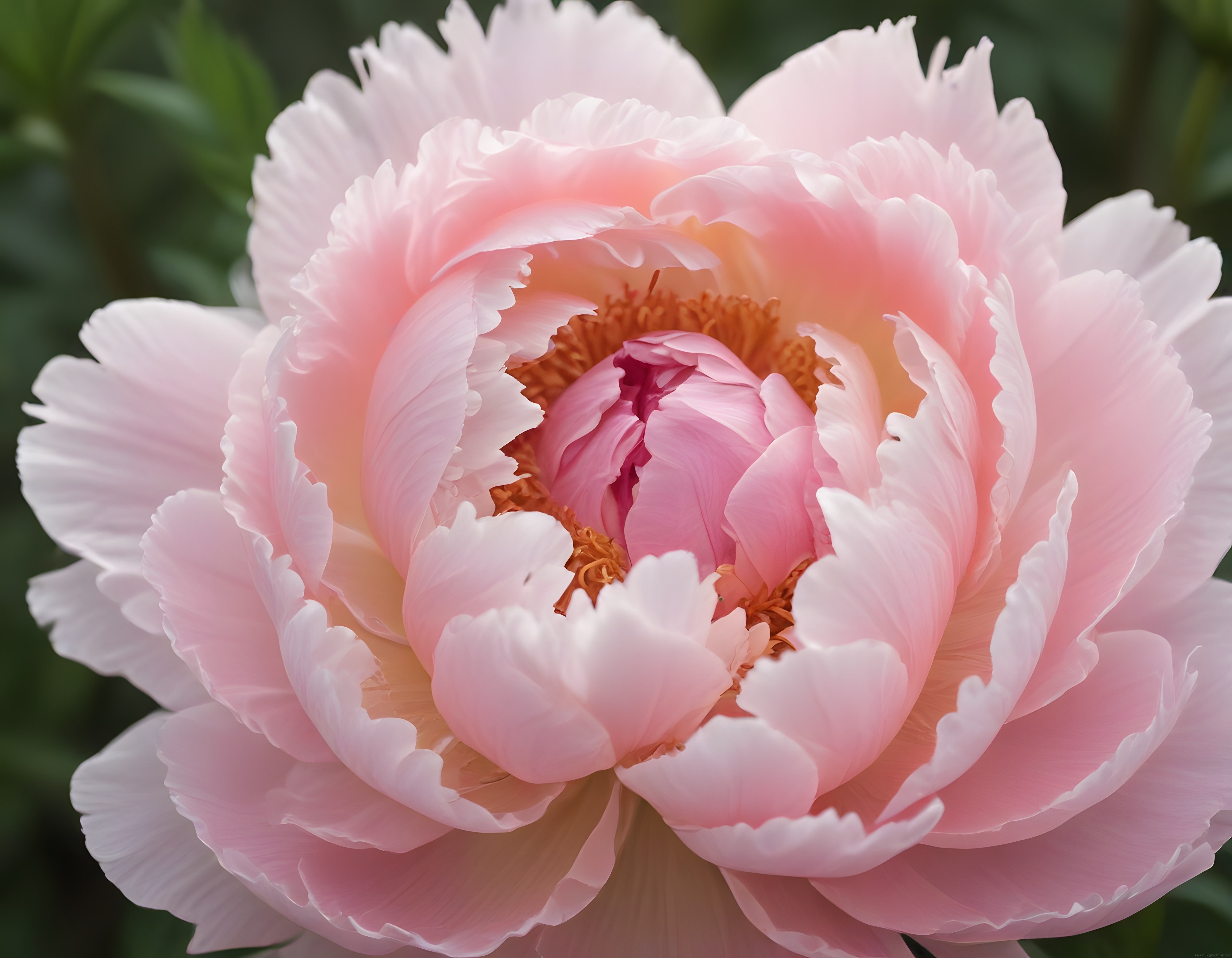 Yakın çekim yumuşak pembe şakayık çiçeği makro fotoğraf detayı Yakın çekim yumuşak pembe şakayık çiçeği makro fotoğraf detayı