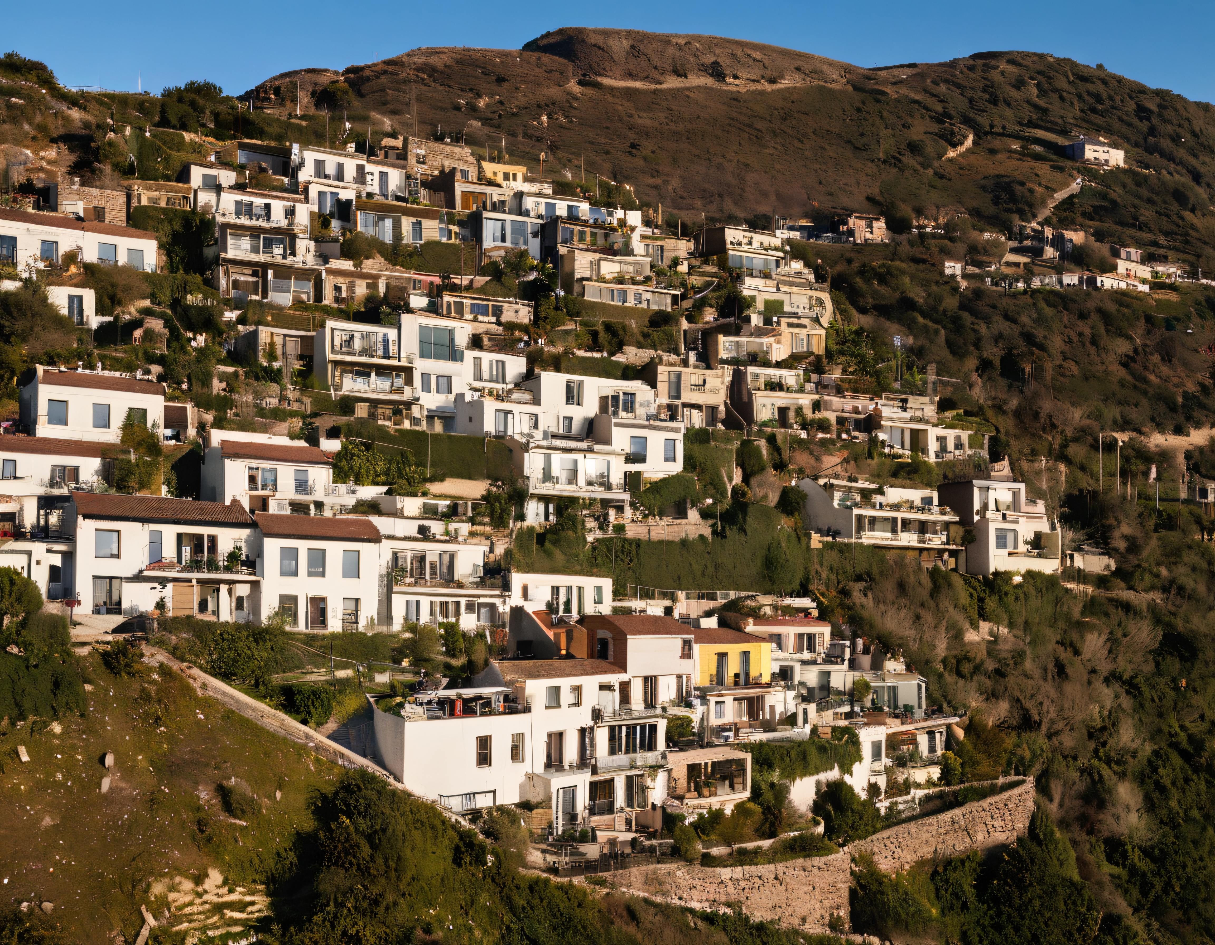 Yamaçta Sıralanan Modern Villalar ve Eşsiz Doğal Peyzajın Uyumu