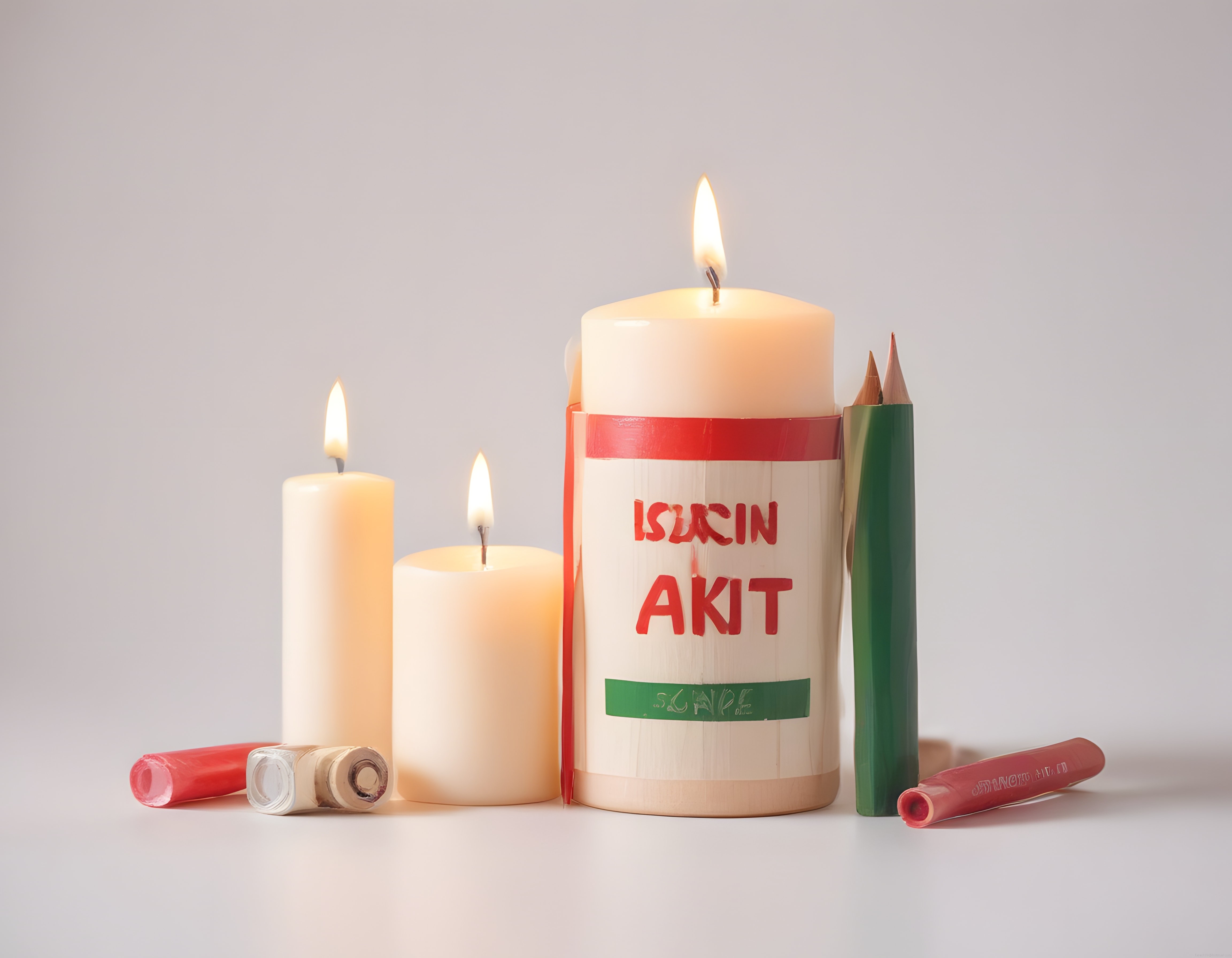 Yanan Mumlar Eşliğinde Sanat Malzemeleriyle Huzurlu Bir Ilham Köşesi
