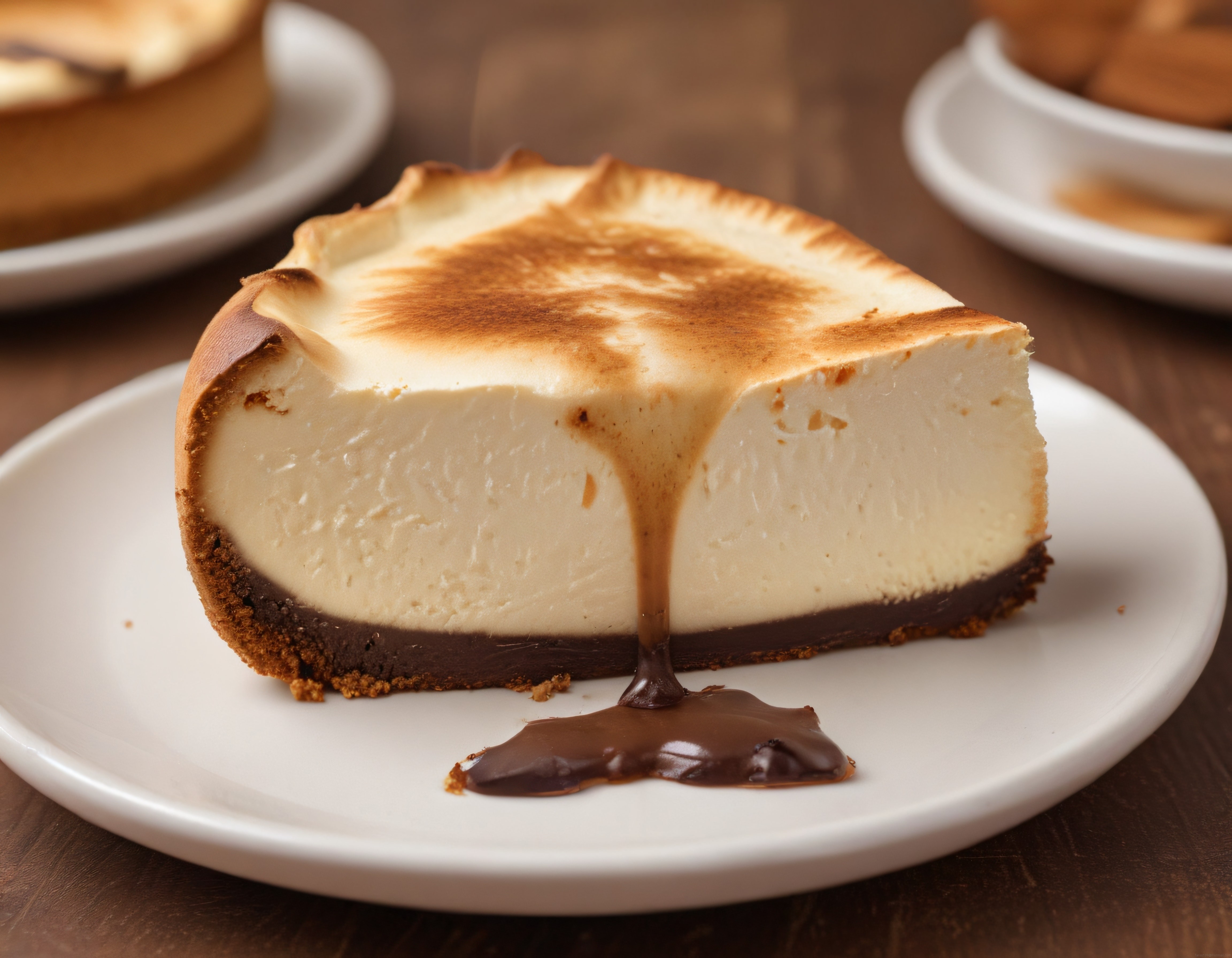 Yanık Cheesecake Dilimi: Üzeri Karamelize, İçi Akışkan ve İştah Açıcı