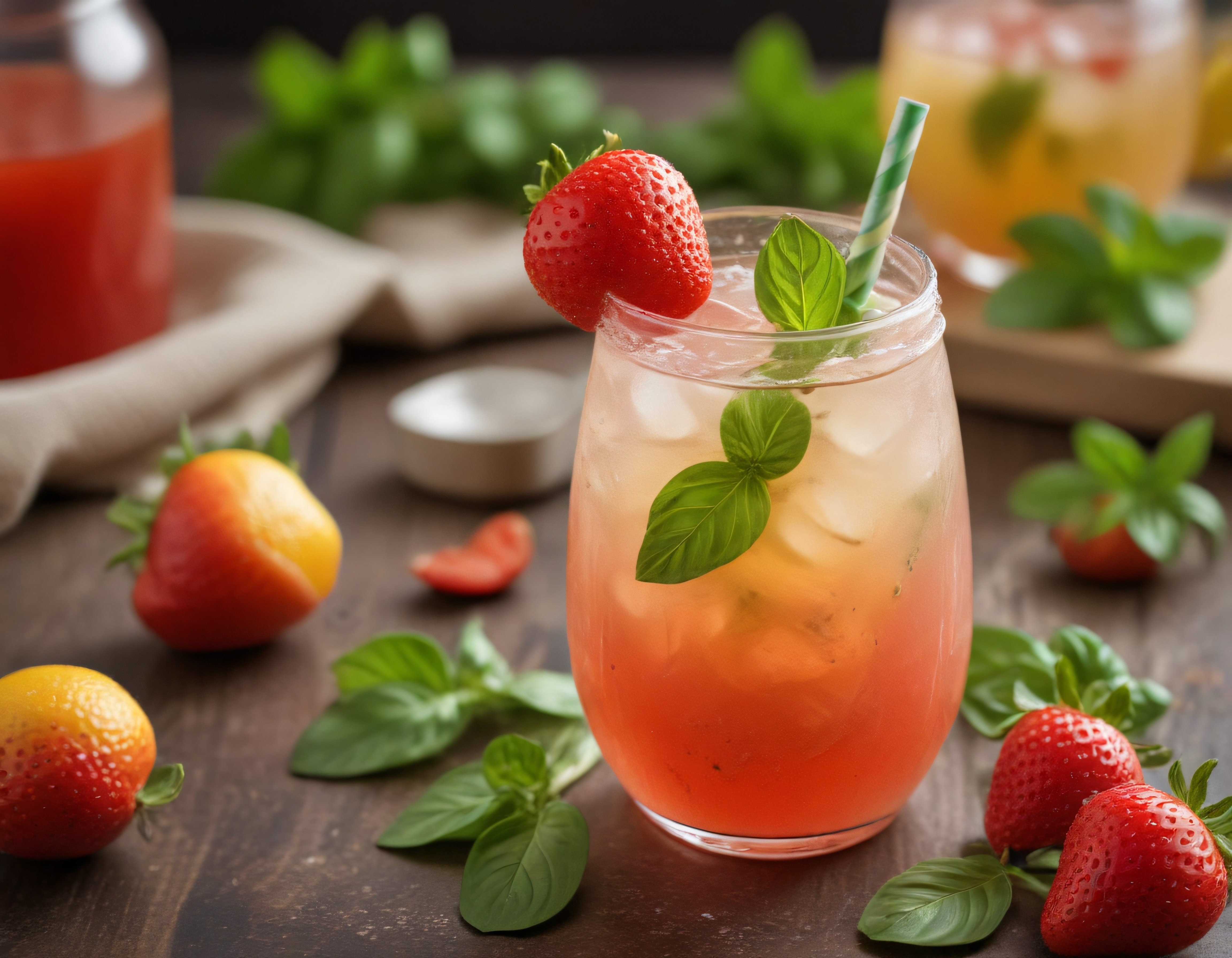 Yaz Sıcağında Ferahlatıcı Çilek ve Fesleğenli Ev Yapımı Limonata Tarifi