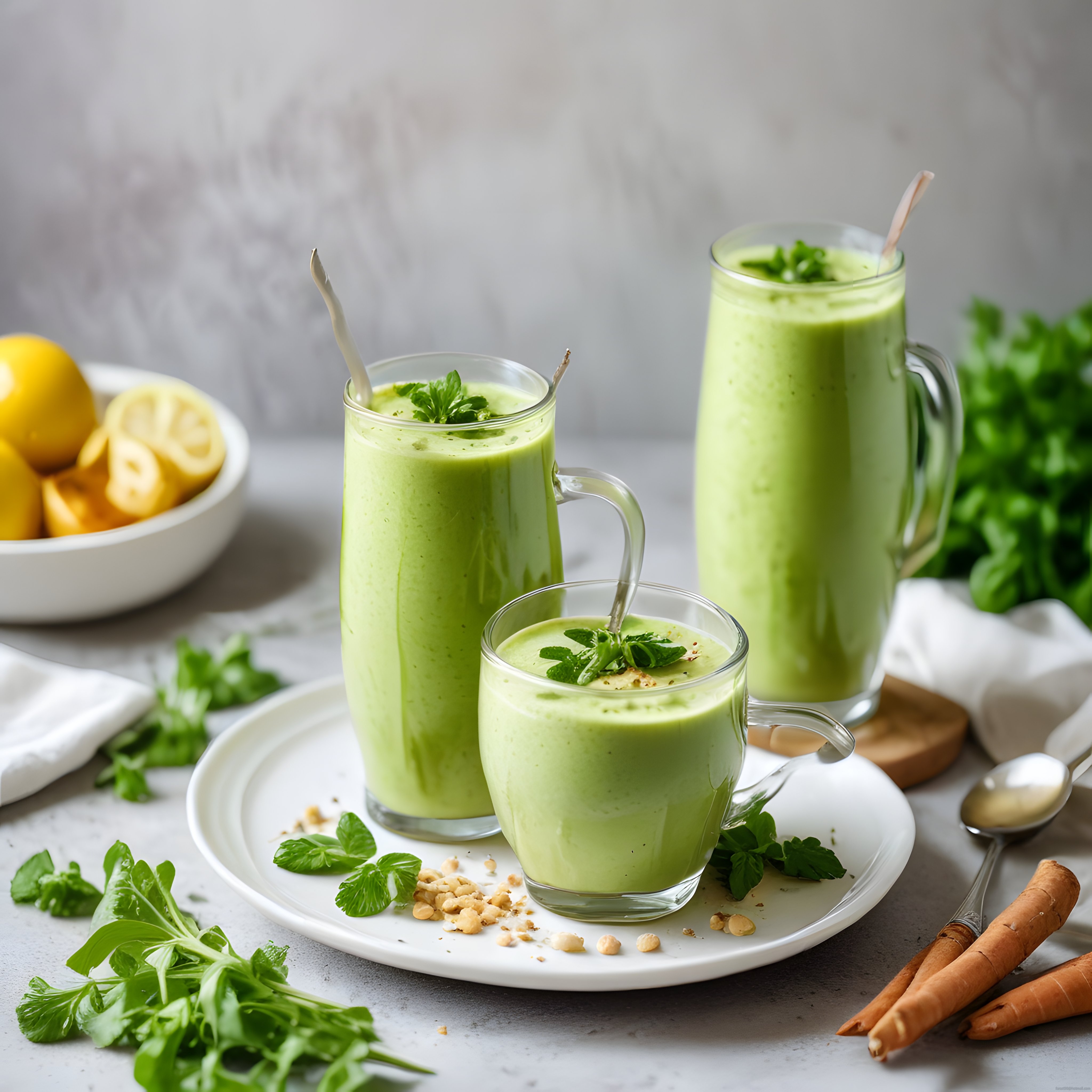 Yenileyici Yeşil Detoksu: Smoothie ve Taze Limonlarla Sağlıklı Başlangıç