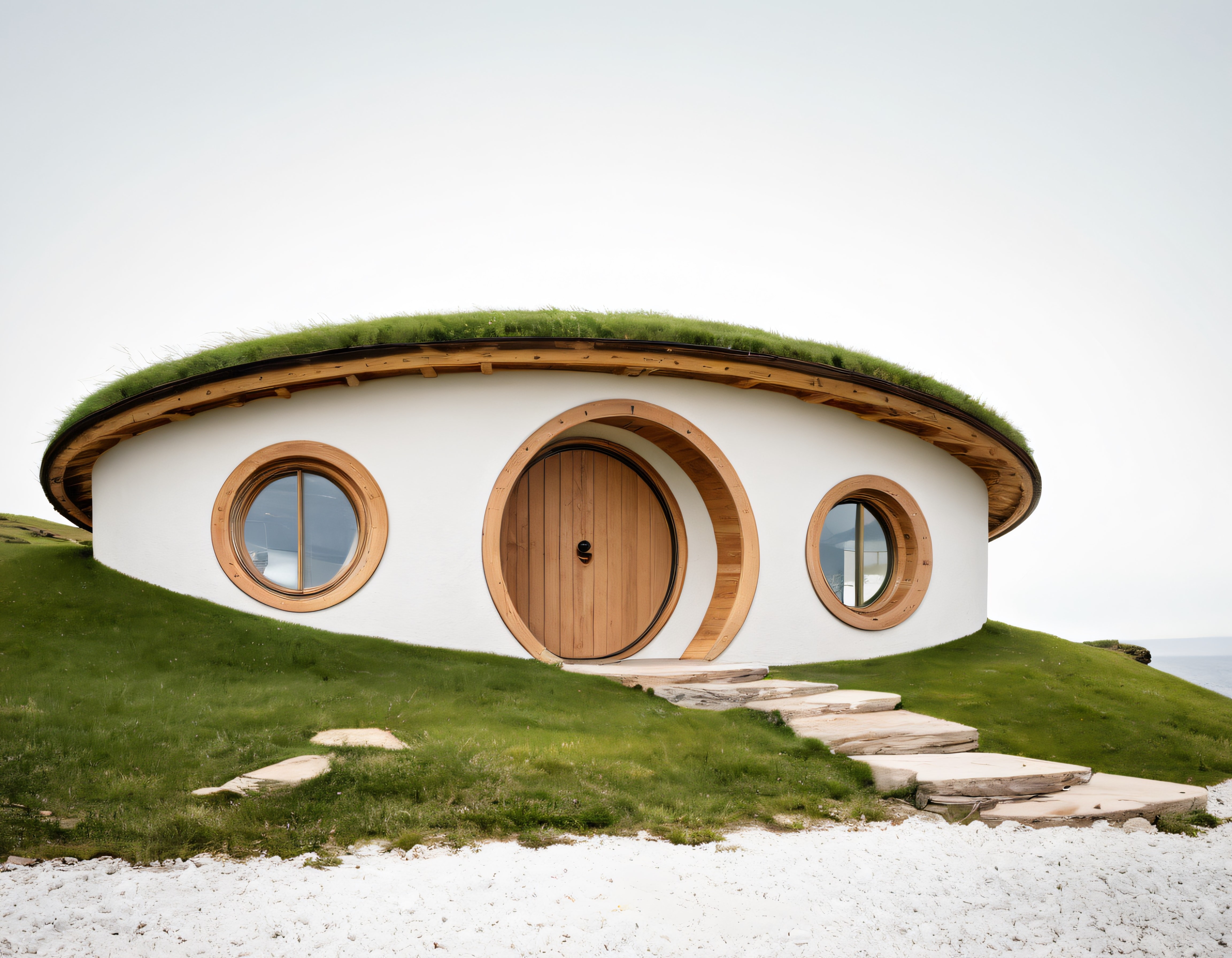 Yeşil Çatılı Organik Mimari: Doğayla Uyumlu Sürdürülebilir Hobbit Evi Tasarımı