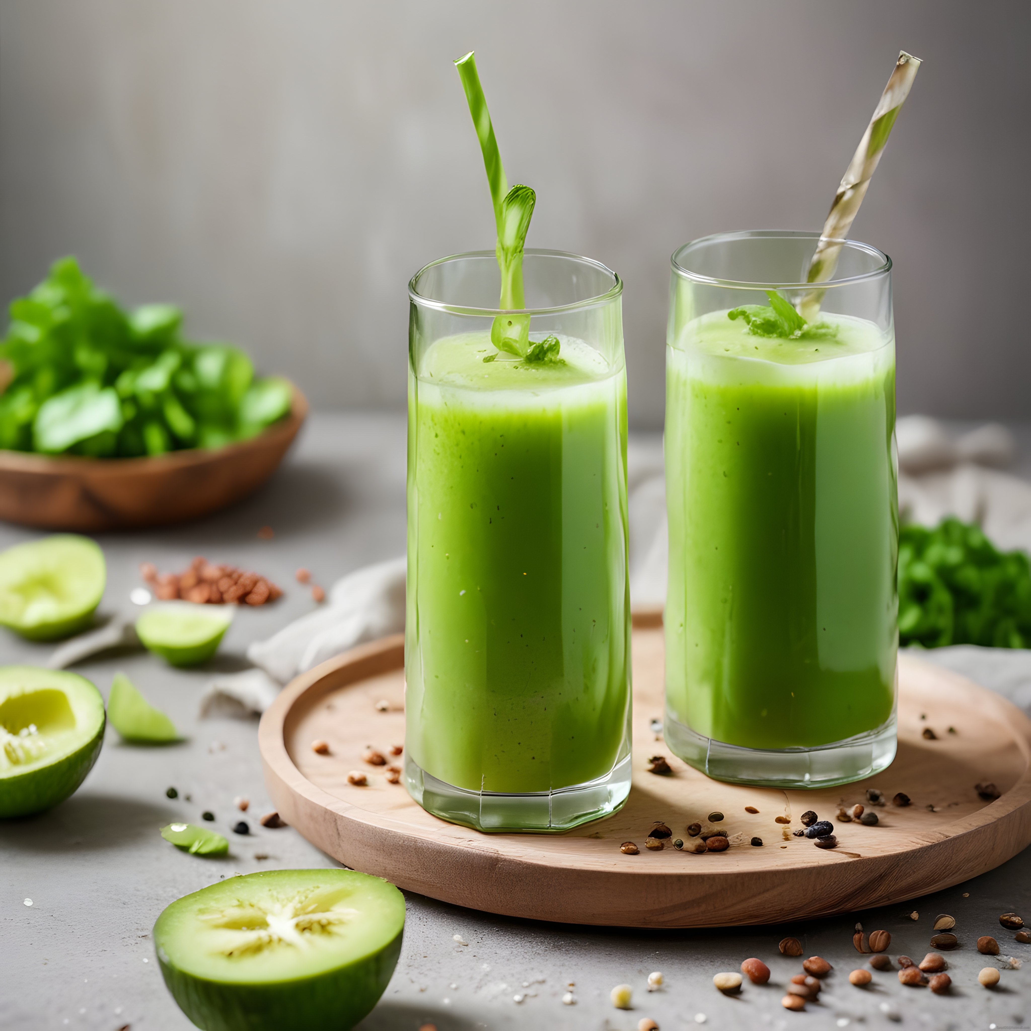Yeşil Detoks Smoothie: Avokadolu ve Salatalıklı Sağlıklı İçecekler