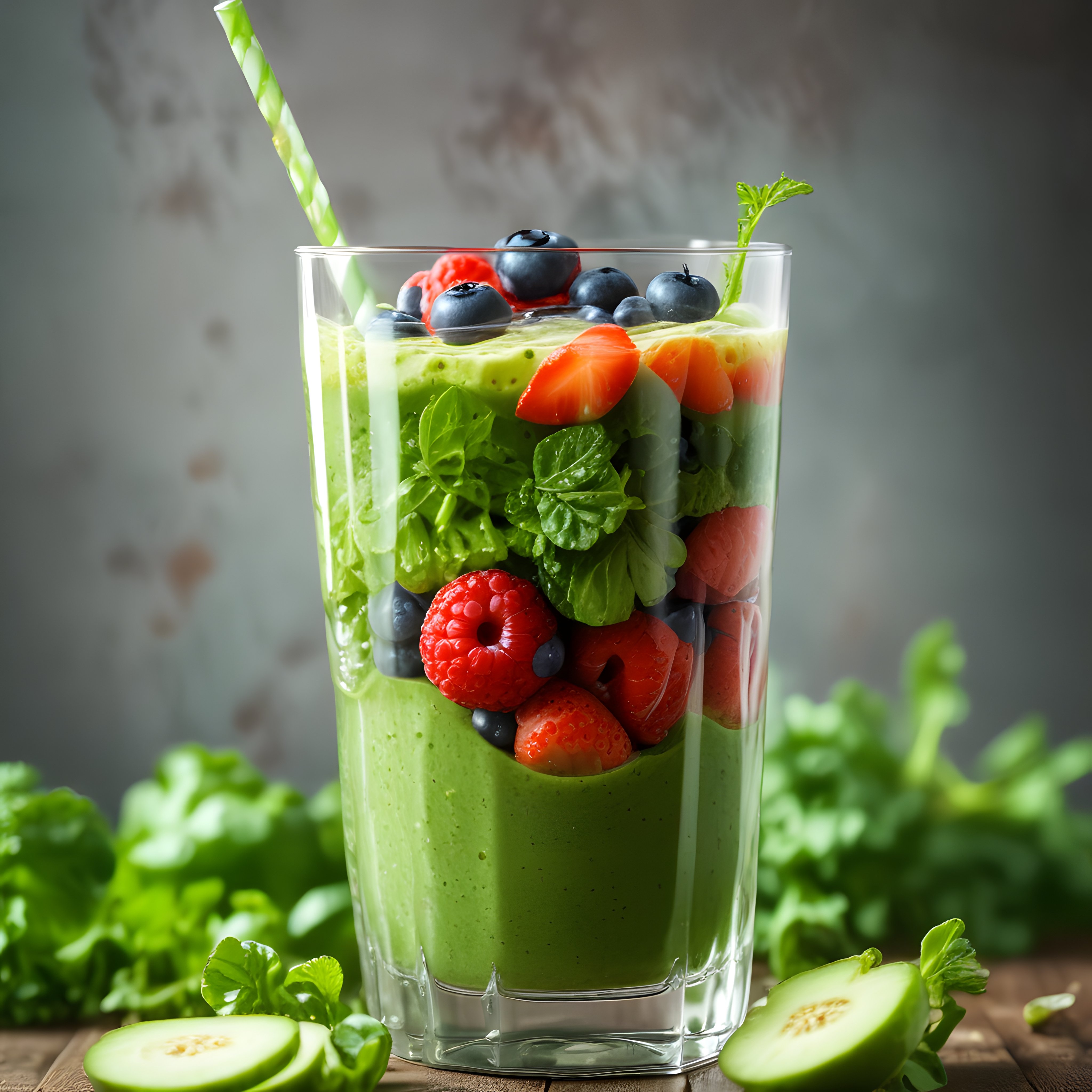 Yeşil Detoks Smoothie: Yaban Mersini ve Salatalıklı Sağlıklı İçecek Tarifi