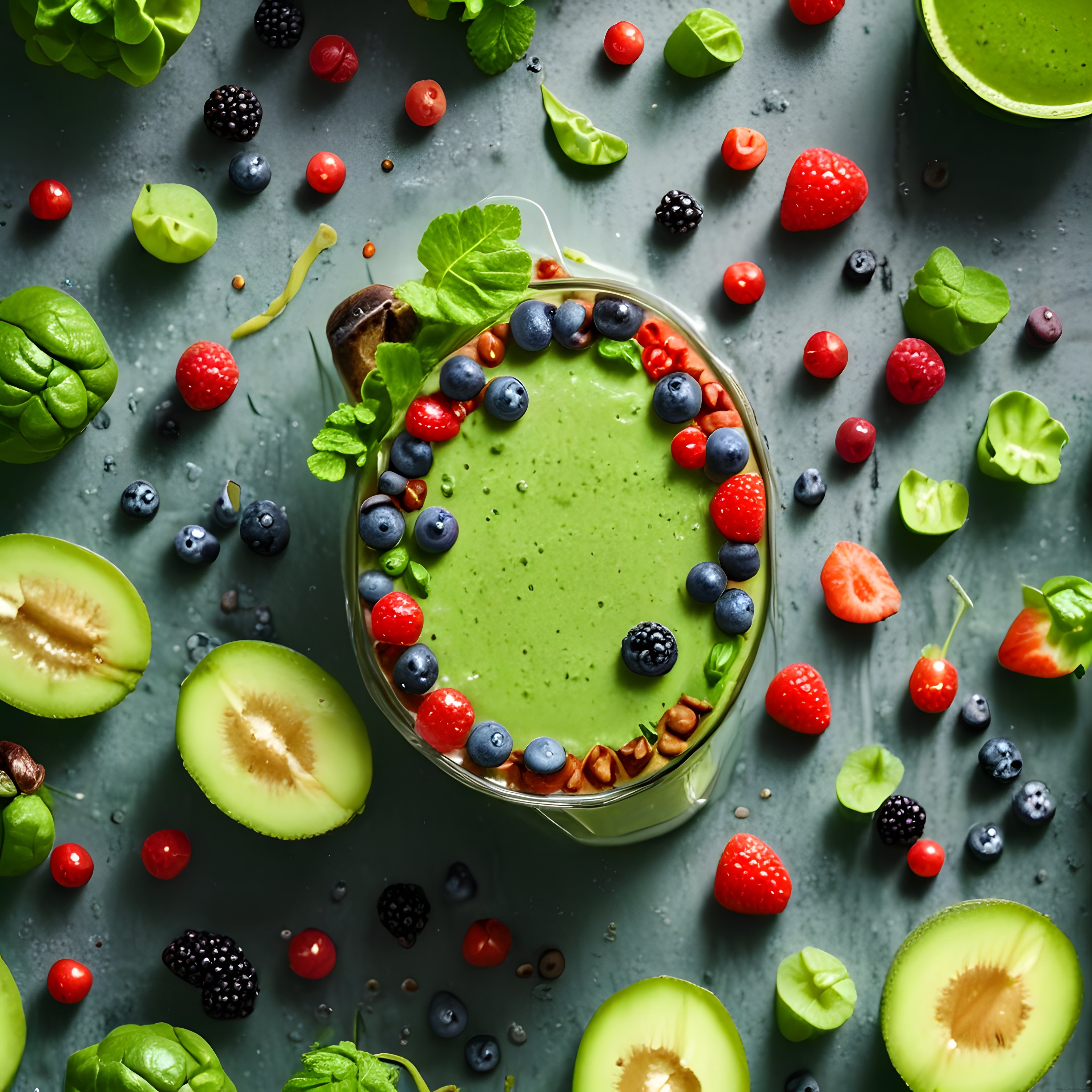 Yeşil Smoothie Bowl: Avokado ve Orman Meyveleriyle Besleyici Kahvaltı