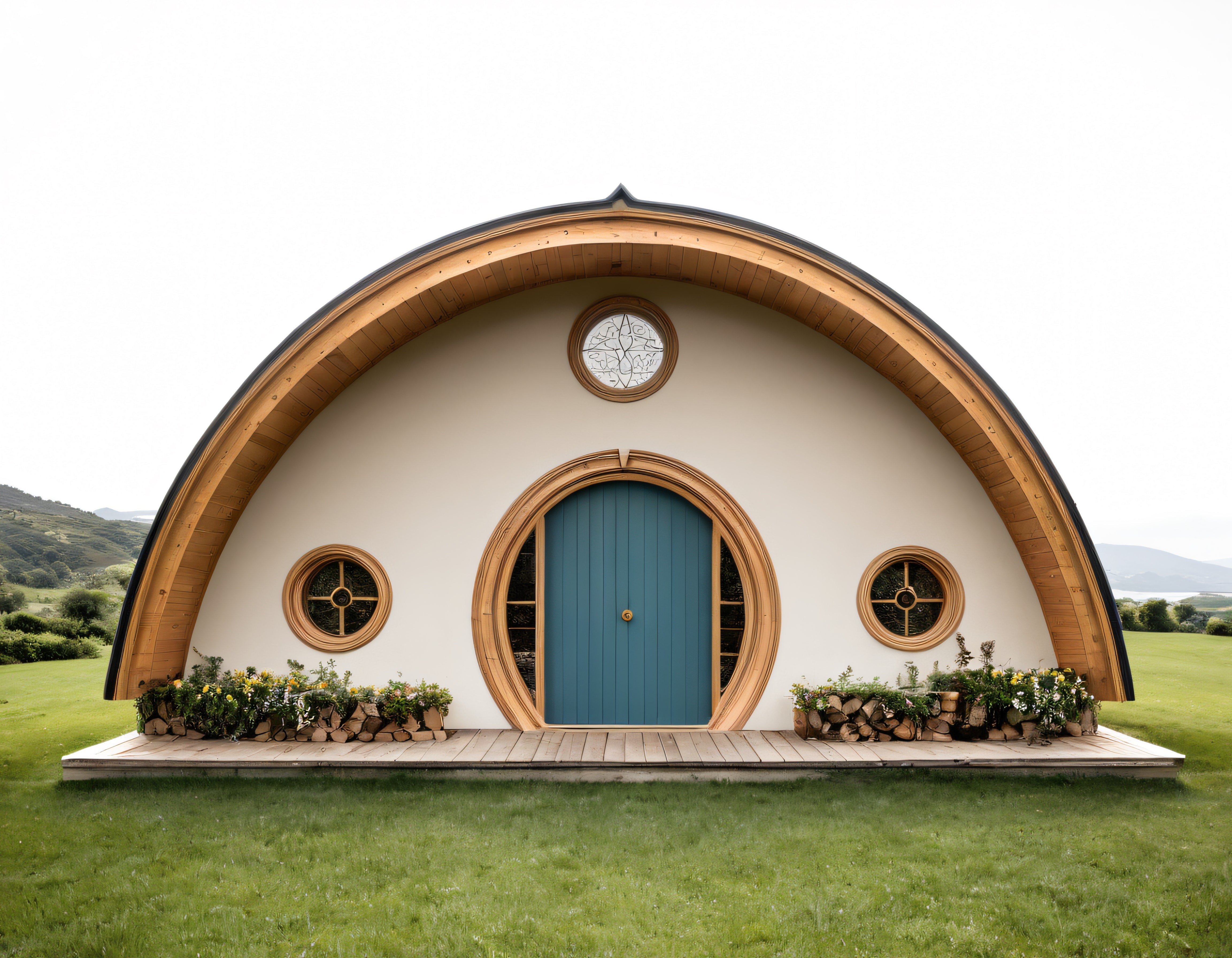 Yeşil Vadi İçinde Büyüleyici Bir Hobbit Evi: Doğayla İç İçe Yaşam
