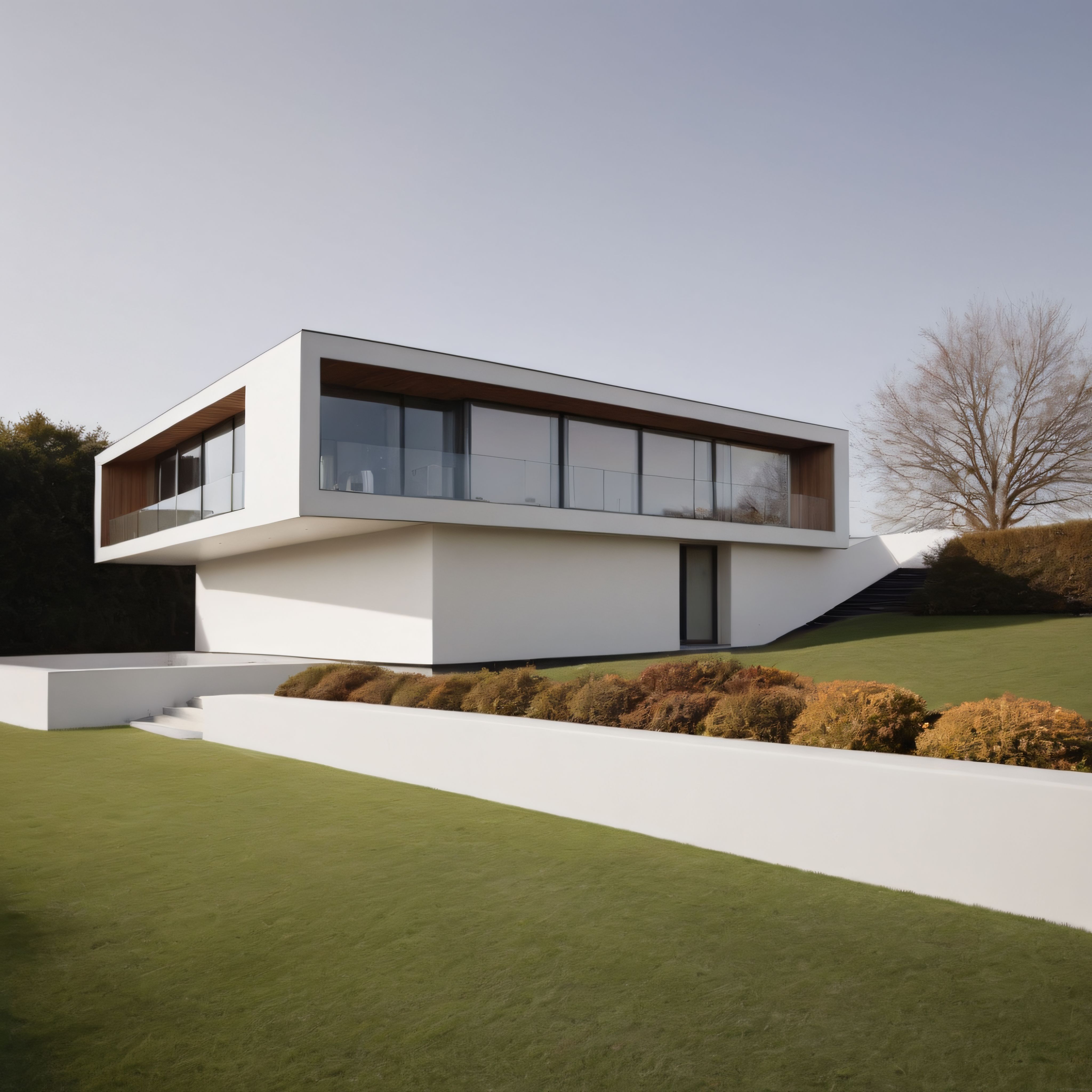 Yeşilin İçinde Yükselen Modern Mimari: Minimalist Beyaz Villa Tasarımı